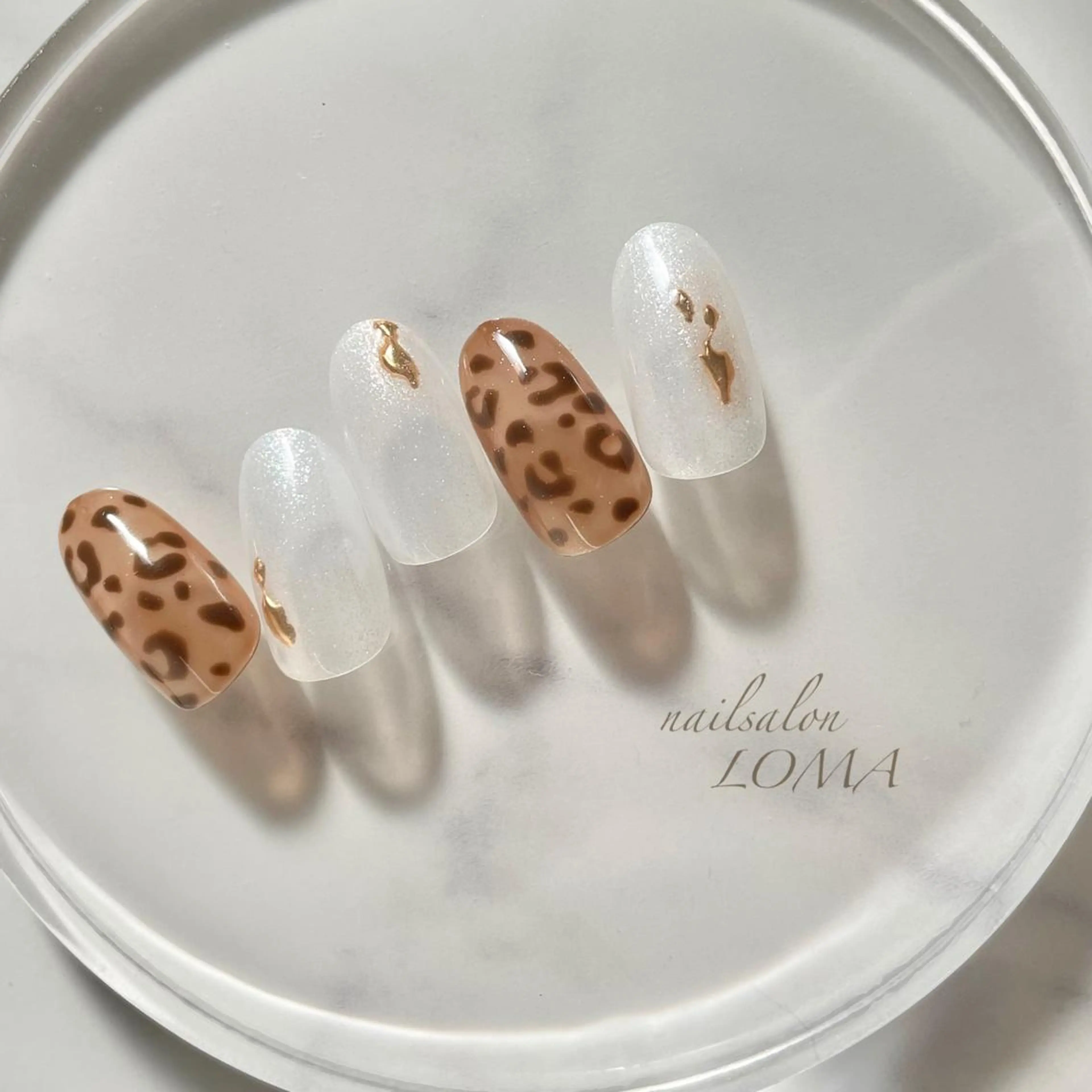 ネイル アニマル柄 ニュアンスネイル m-nail所属・m-nail 🌙minamiのネイルデザイン