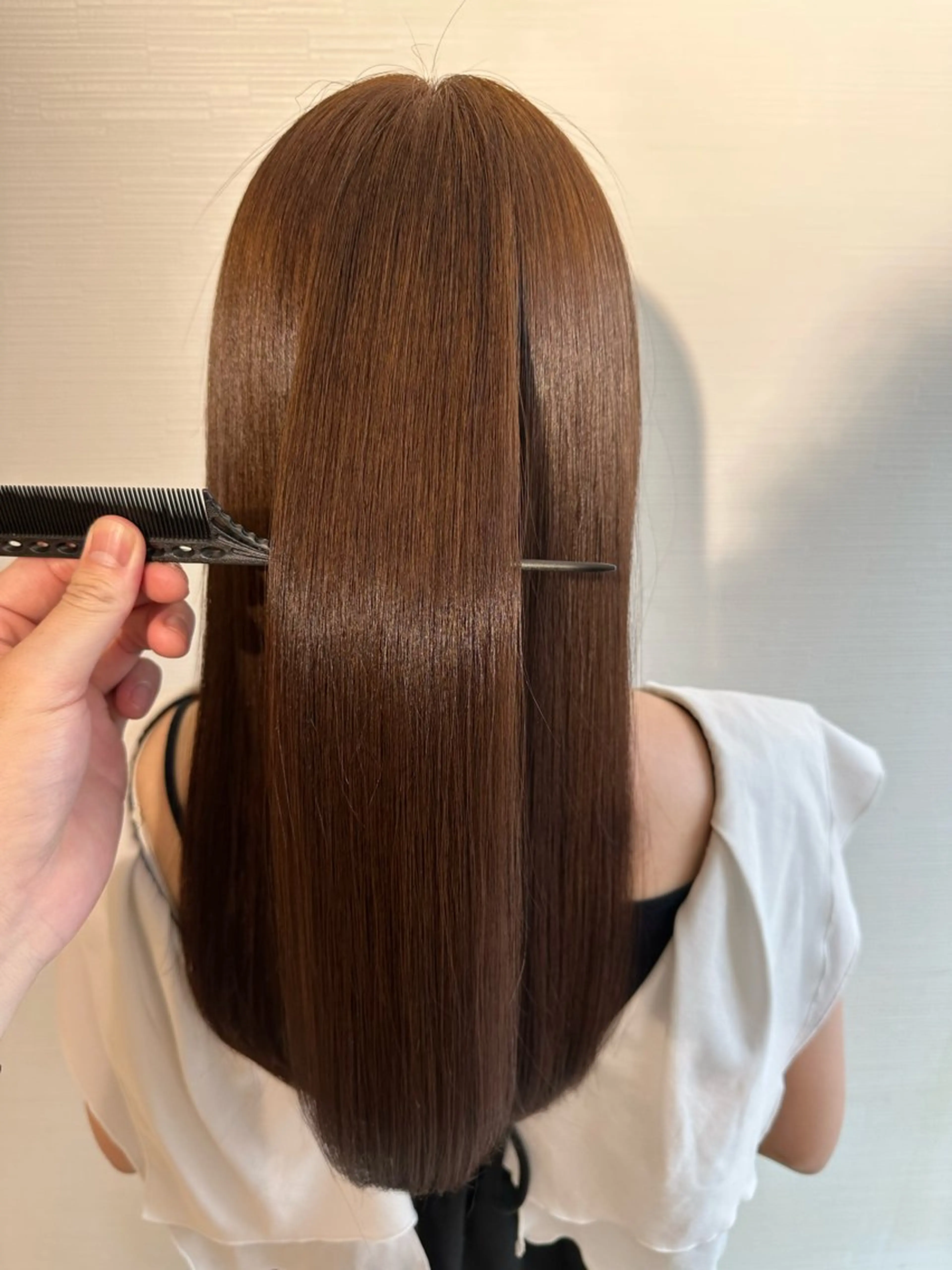 セミロング カラー 髪質改善 トリートメント 🌈ハイトーン髪質改 善🌈polon🌟のヘアスタイル