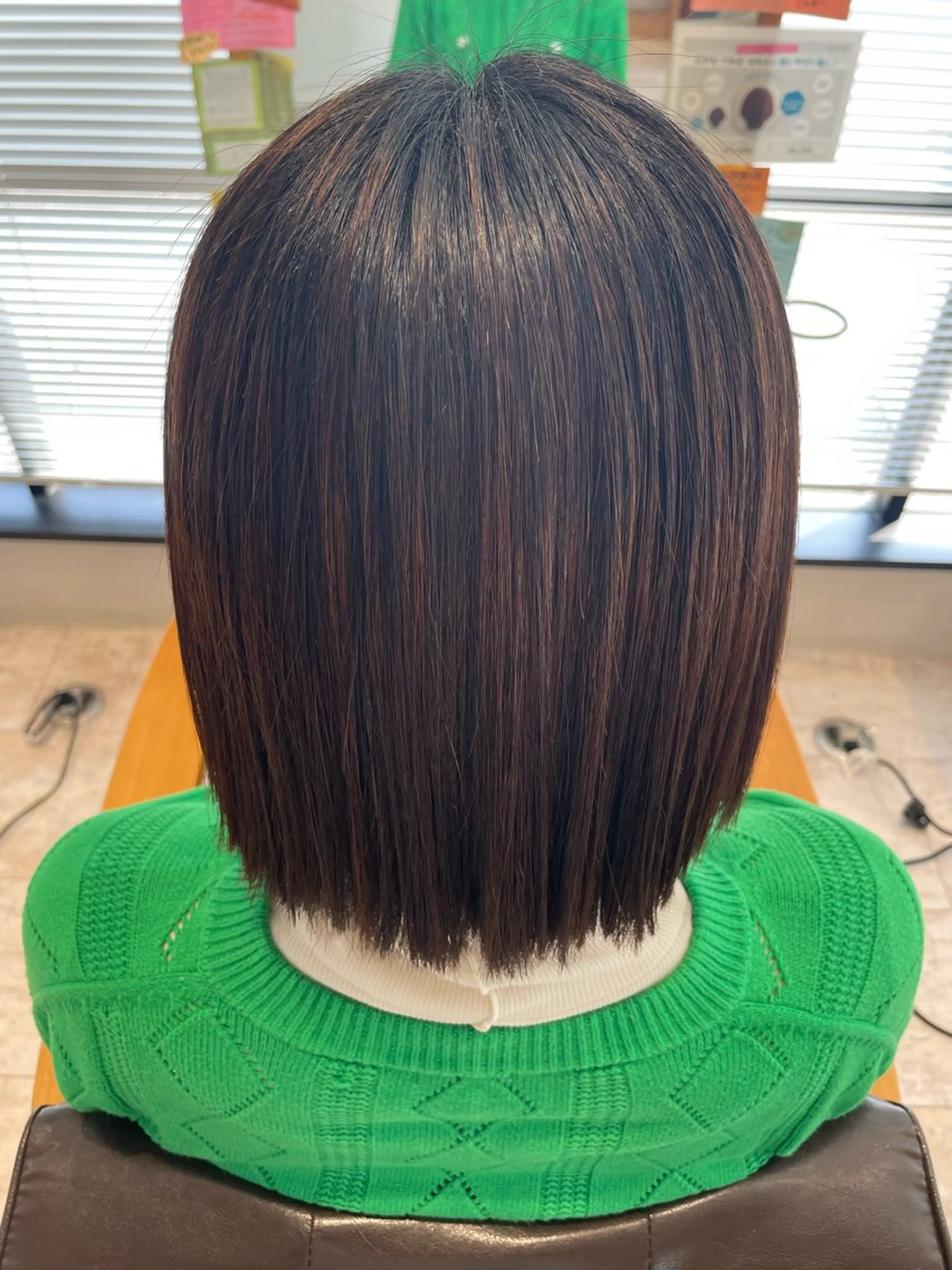 切りっぱなしボブカットの写真