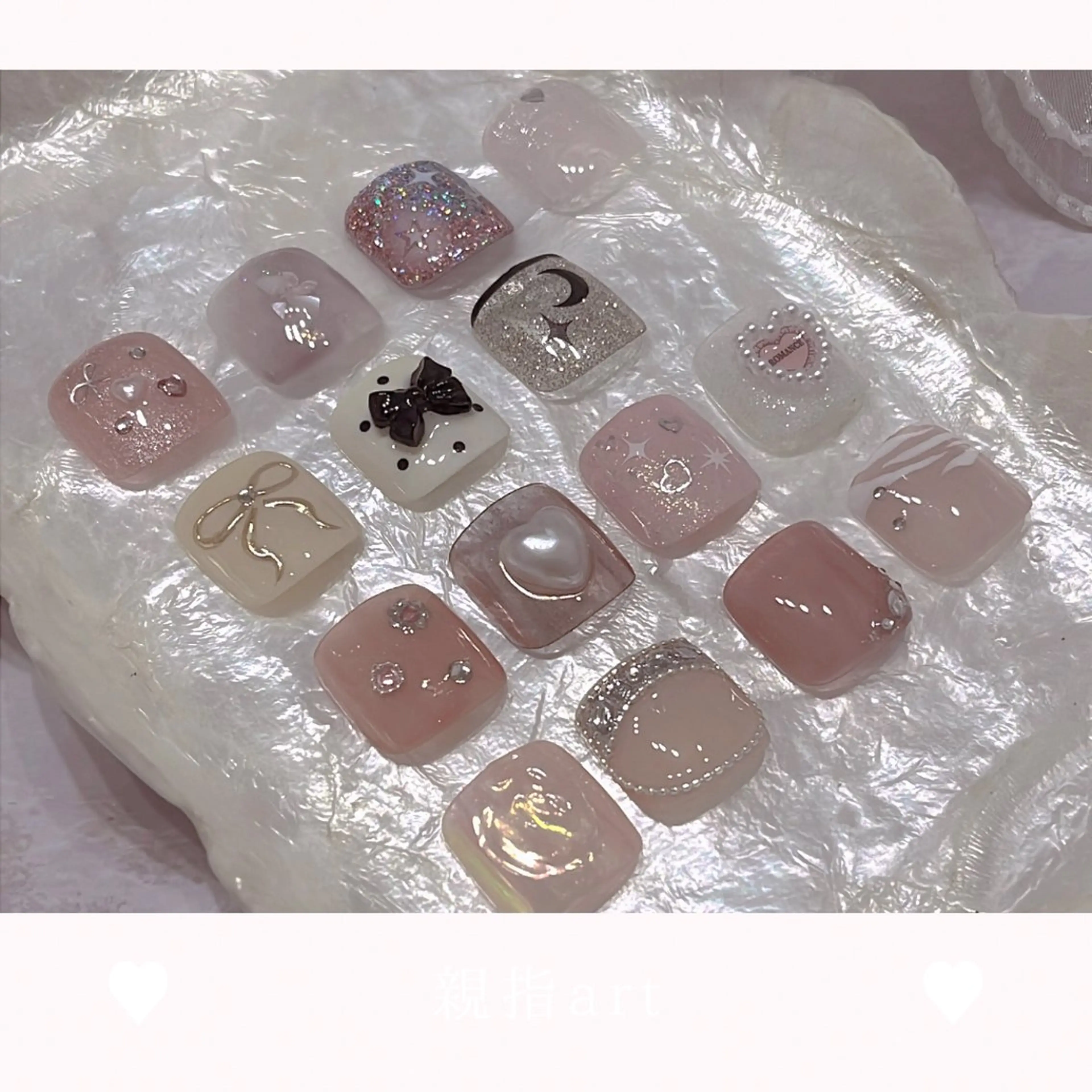 foot nail🧁親指artの写真