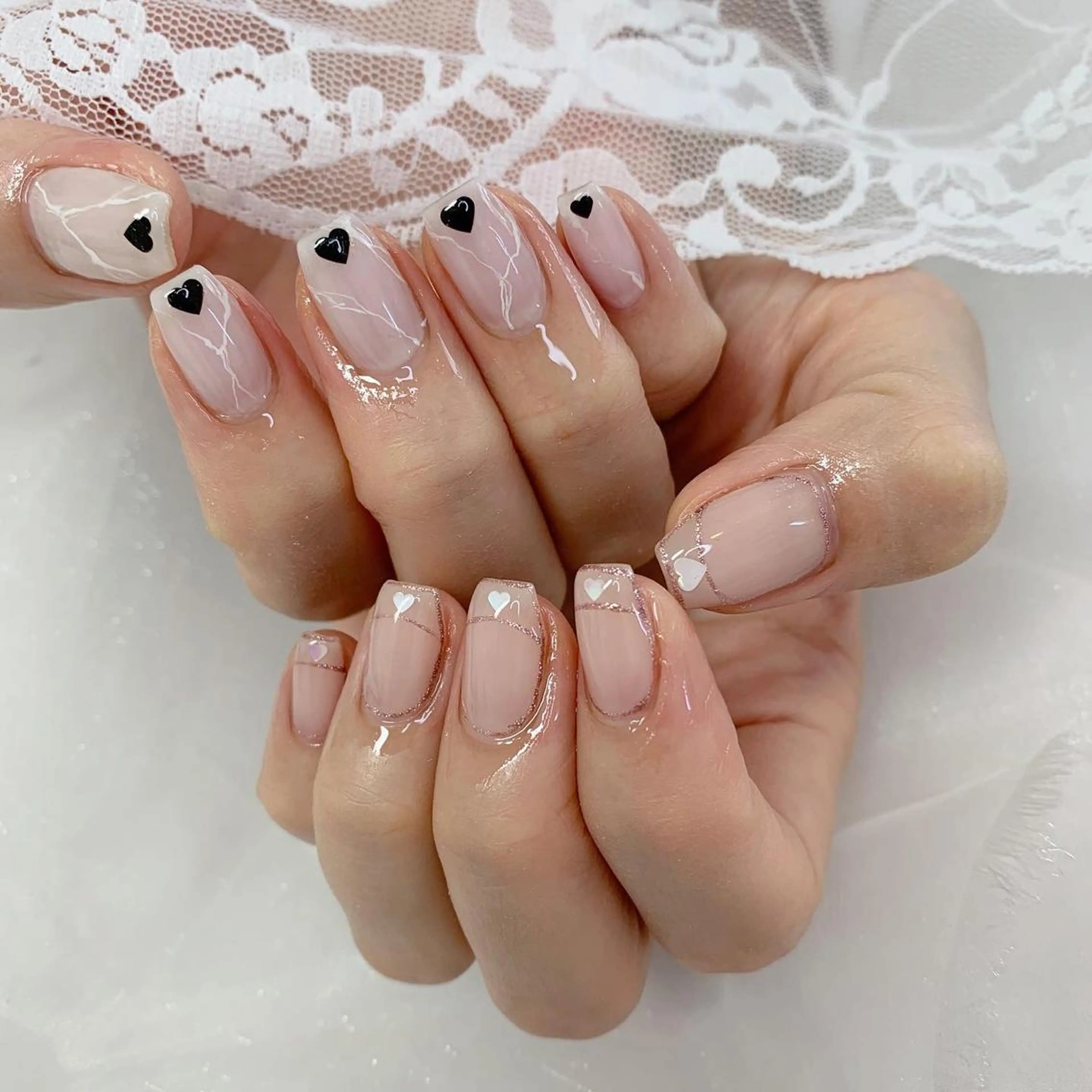 ネイル ハンドネイル La neige* yuki 🥯🍑のネイルデザイン