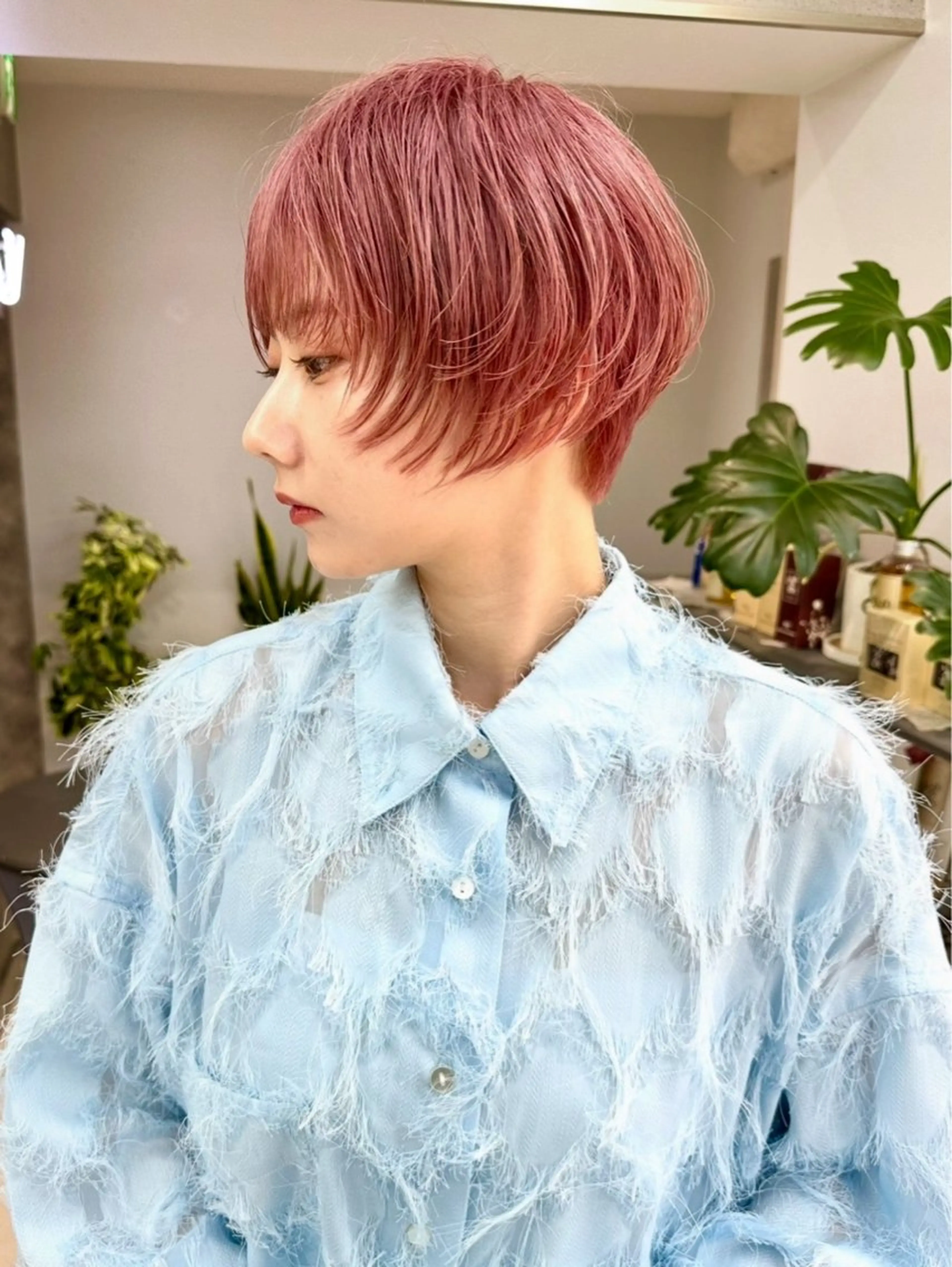 ショート カット ヘアカラー トリートメント 骨格診断で絶対可愛い ✨丸みショート✨凌弥のヘアスタイル