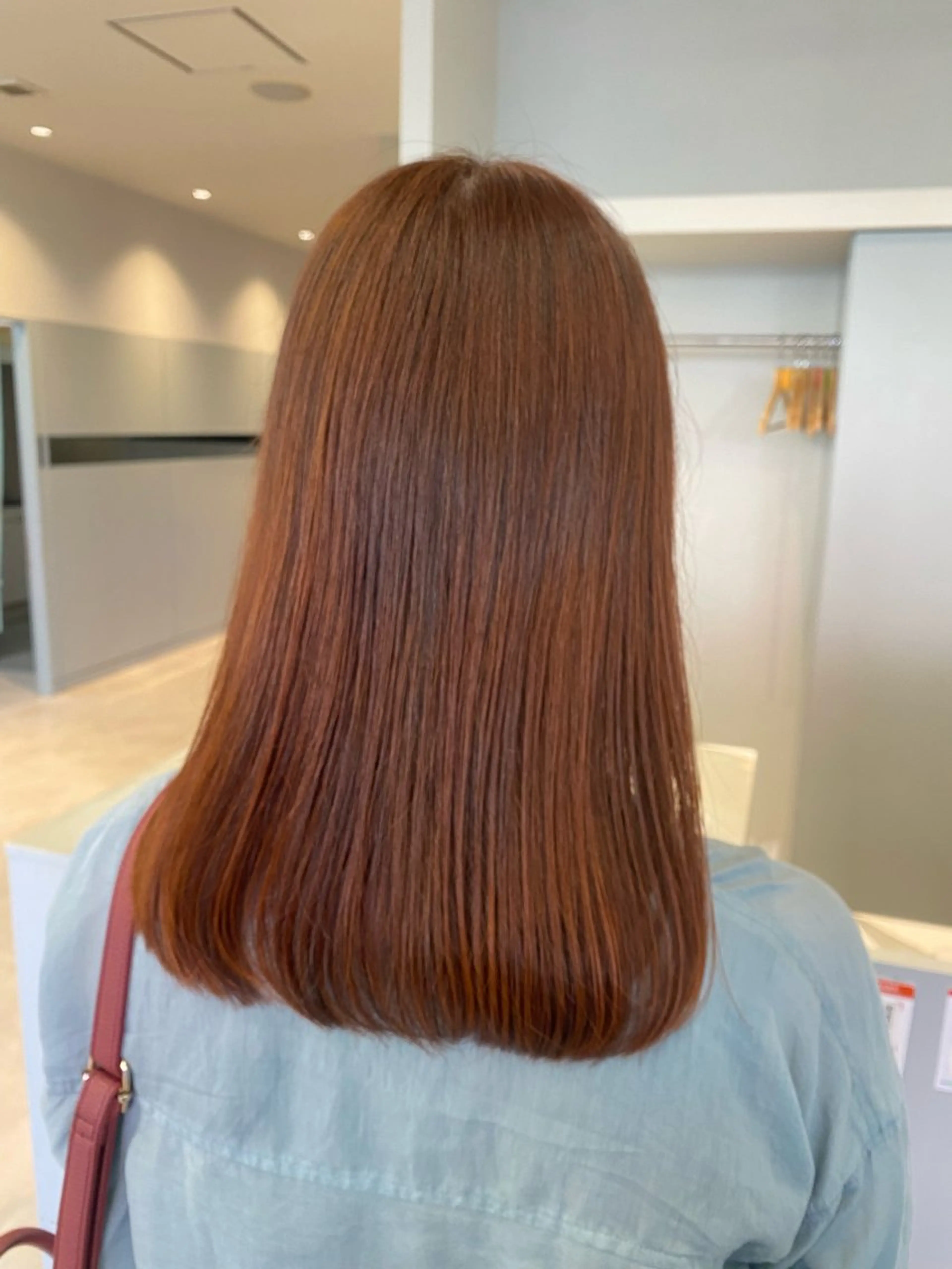 セミロング カラー オレンジ Francesca【フランチェスカ】所属・【髪にドラマを】斎藤 奈々/岡山美容師🫧のヘアスタイル