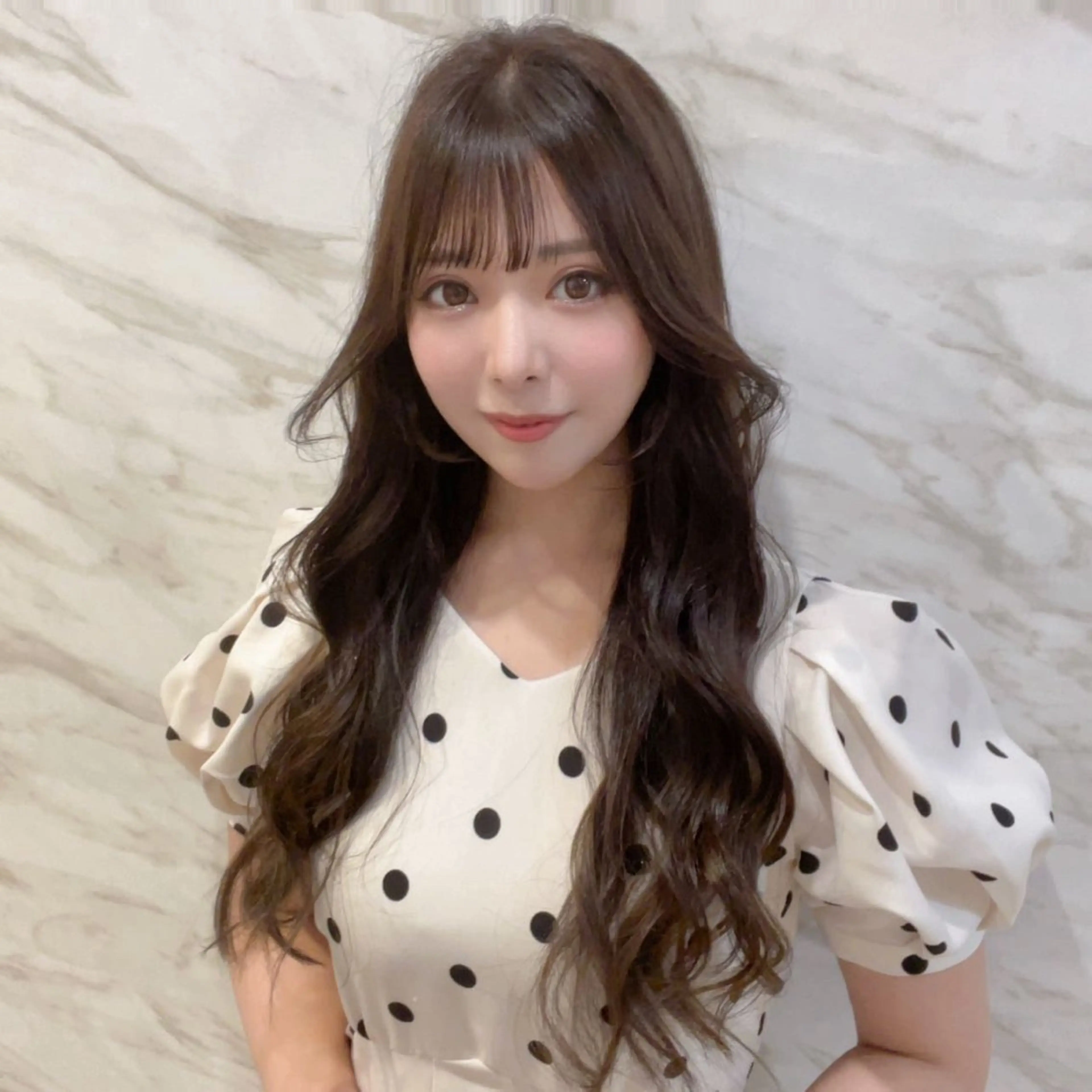 ロング カラー パーマ ヘアアレンジ 顔周りカット 韓国風ヘア ロング 小顔カット ニュアンスパーマ カット ヘアカラー トリートメント 平川 友理/韓国ヘア💘のヘアスタイル