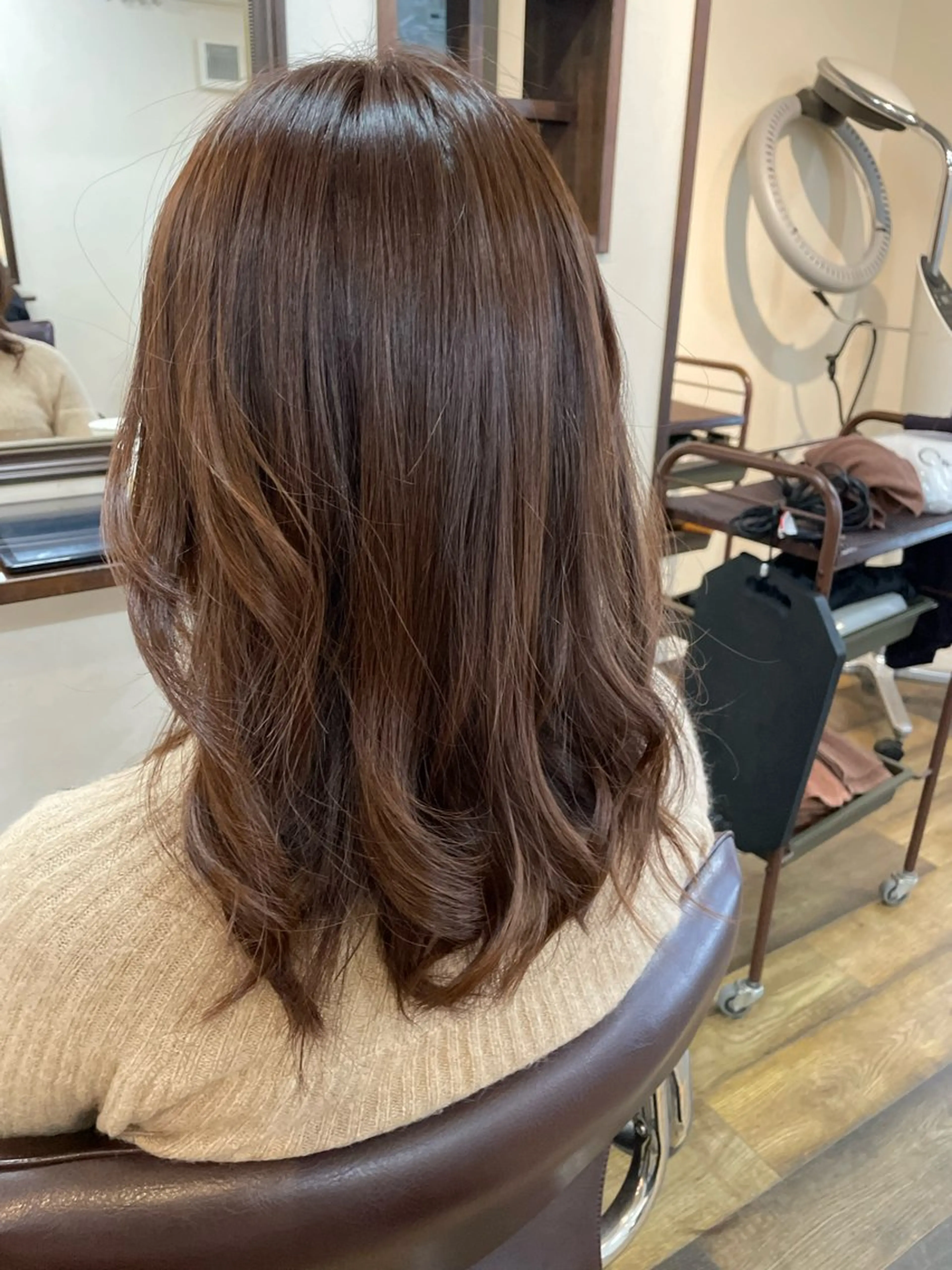 セミロング カラー canonart上田 里恵のヘアスタイル