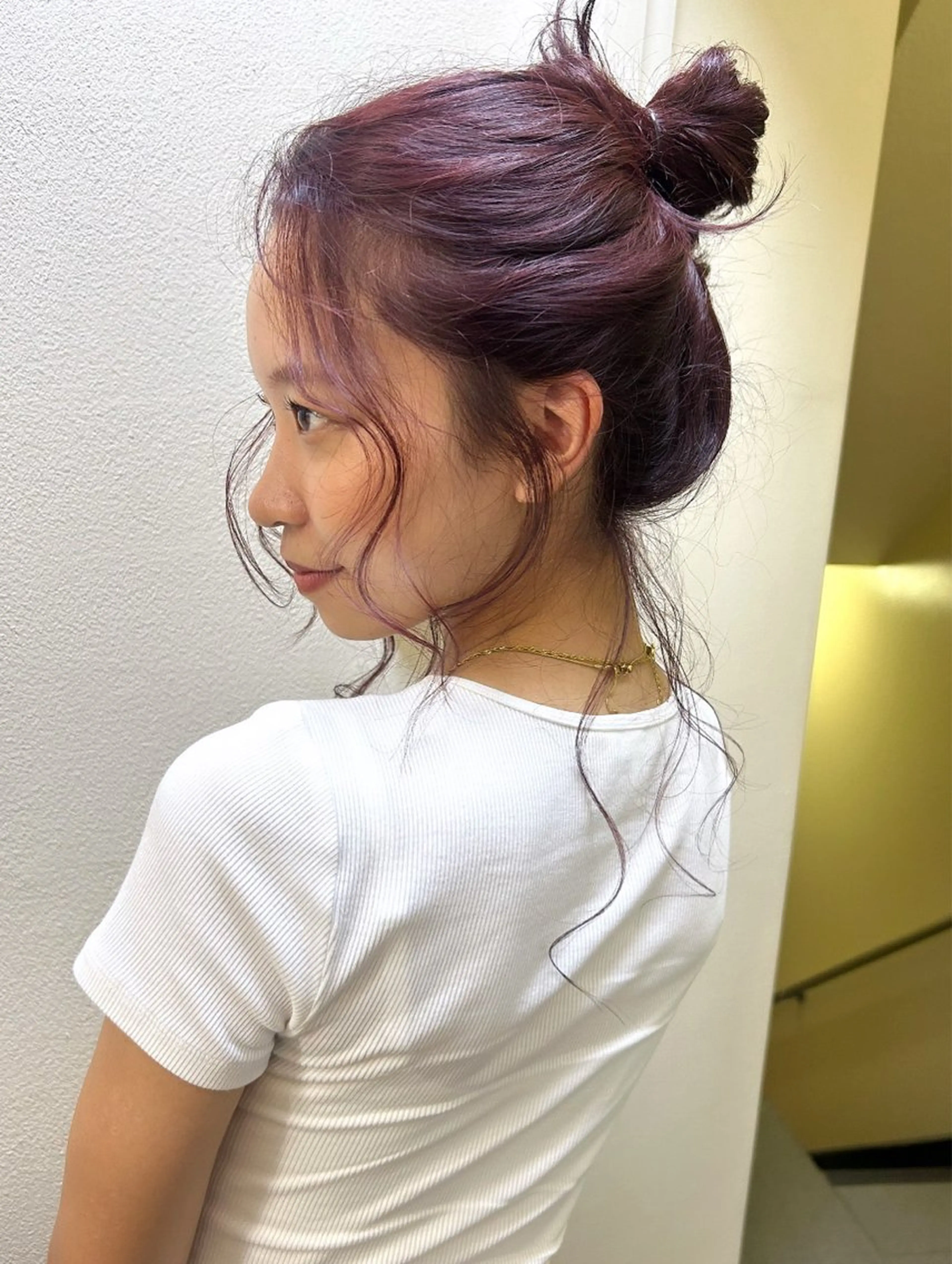 セミロング カラー ヘアアレンジ ボルドーカラー ヘアカラー トリートメント ☕️結【suii.】 ボブ/ヘアセット☕️のヘアスタイル