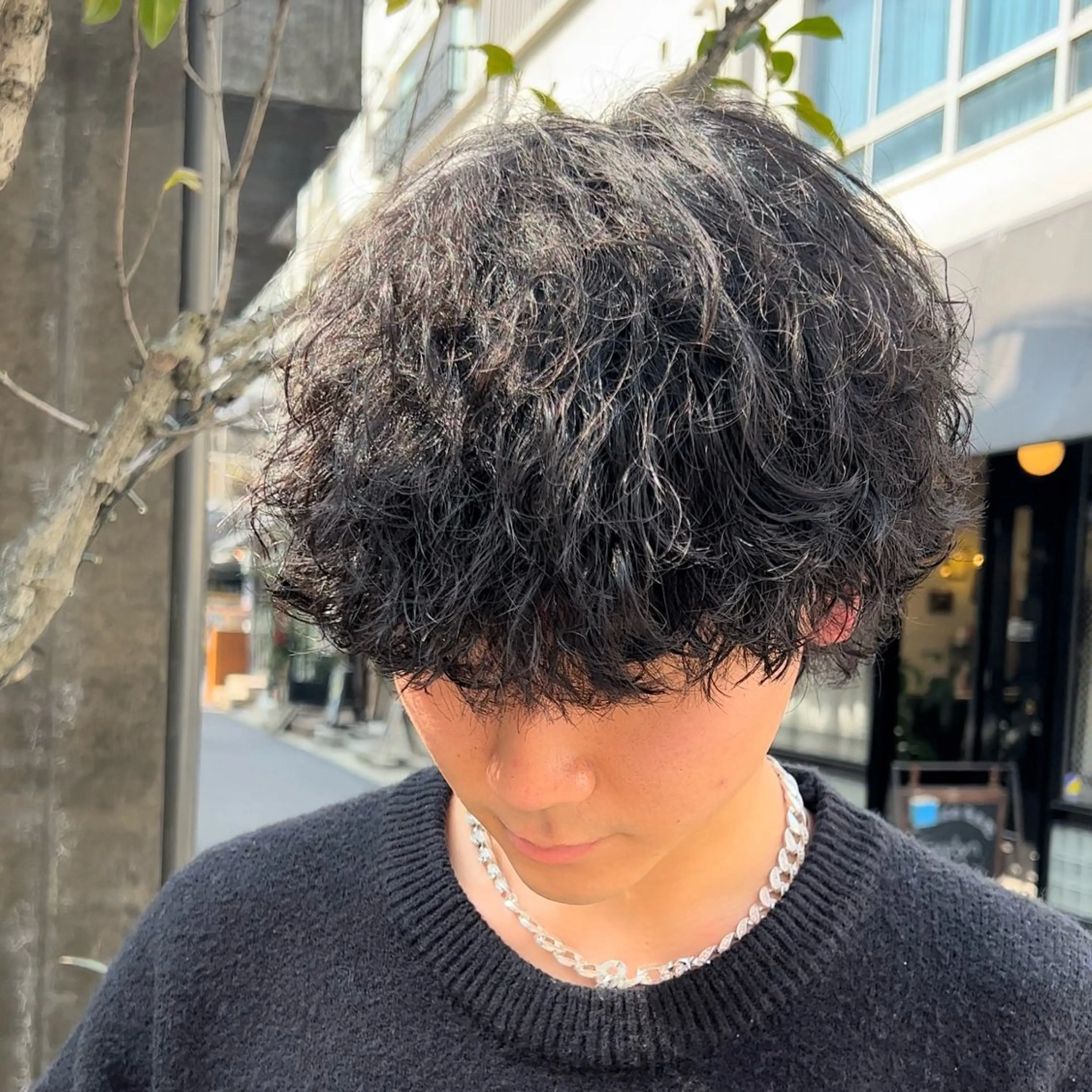 ショート パーマ メンズ カット パーマ 山口 摩七斗のヘアスタイル