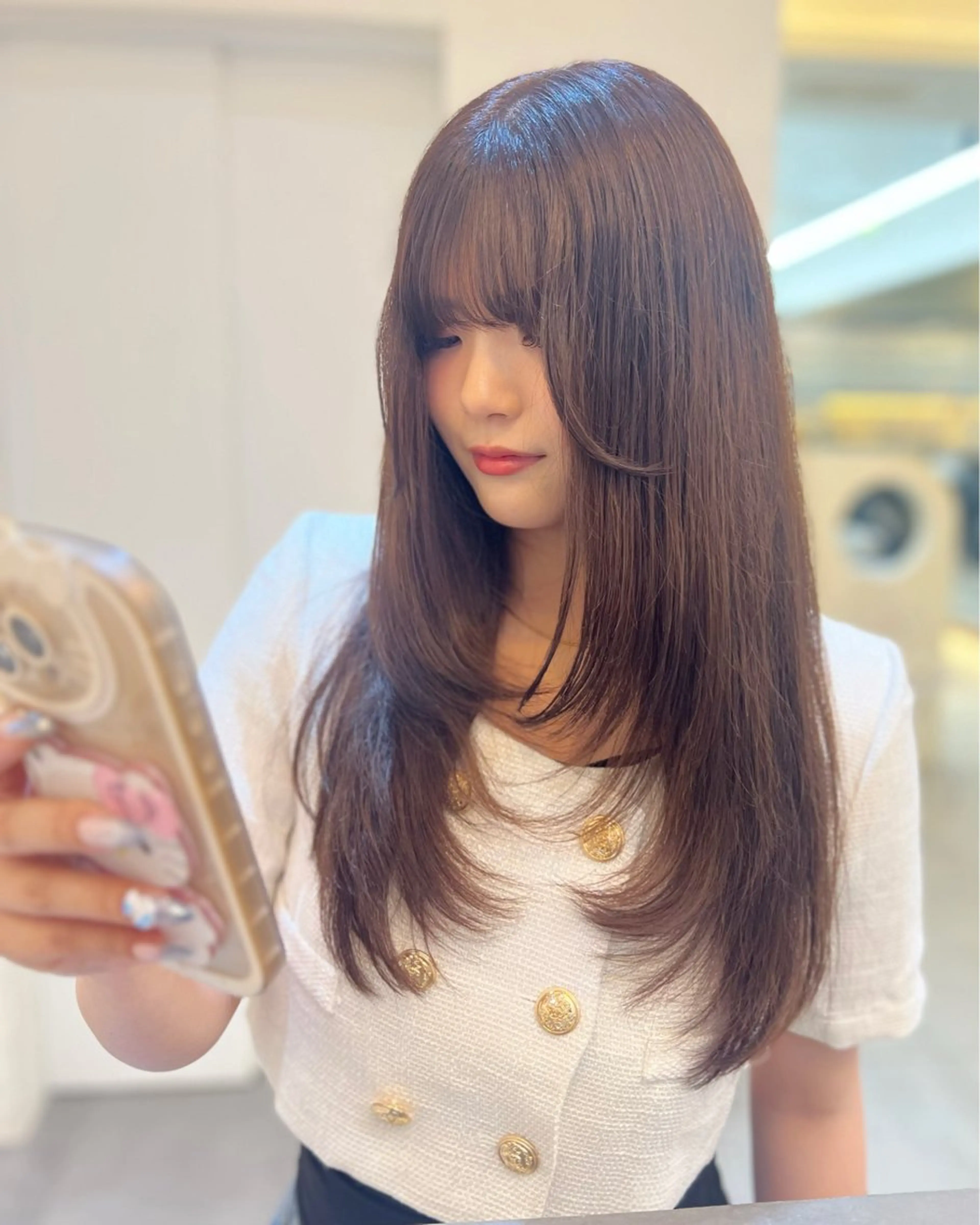 セミロング レイヤーカット nok所属・🫧daito/艶髪 /透明感カラー🫧のヘアスタイル