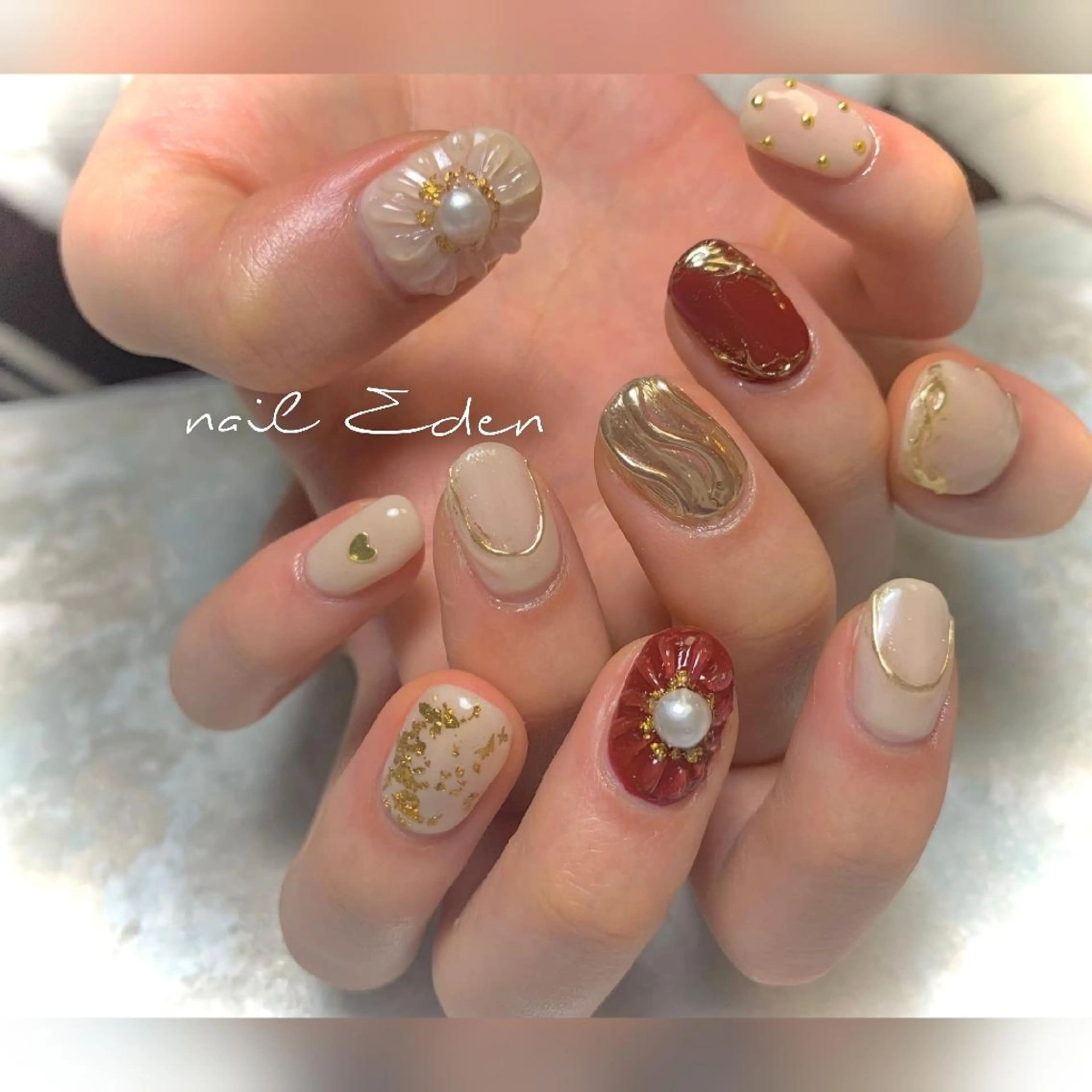 ネイル 持ち込み ハンドネイル ハンドケア Eden　private nail saron所属・Eden ♾️のネイルデザイン
