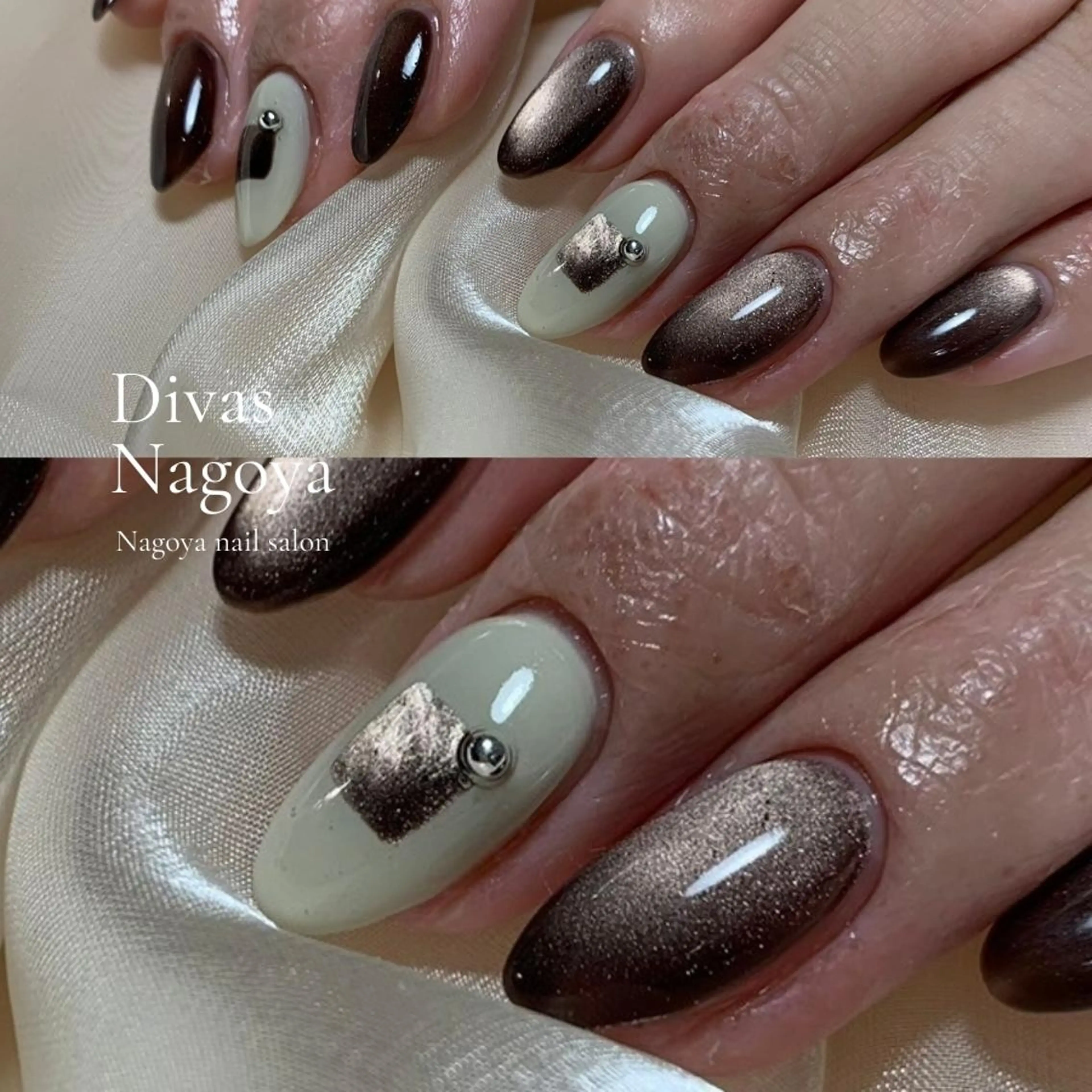 ネイル アートネイル 長さ出し ジェルネイル 韓国ネイル マグネットネイル 🎀Sakae D.d nail🎀のネイルデザイン