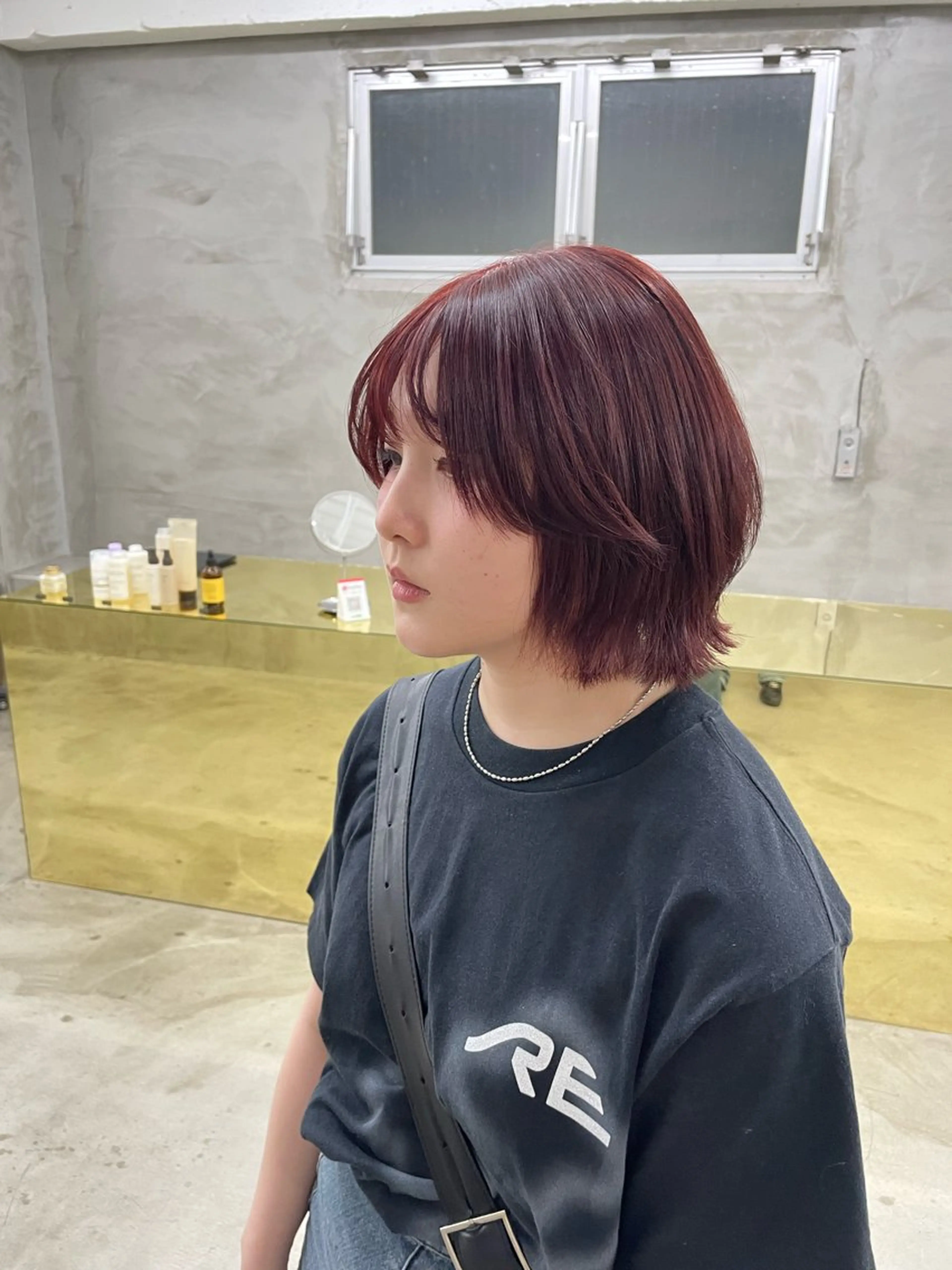 カラー レッドカラー ハイトーン/レイヤー 🌸さくらのヘアスタイル