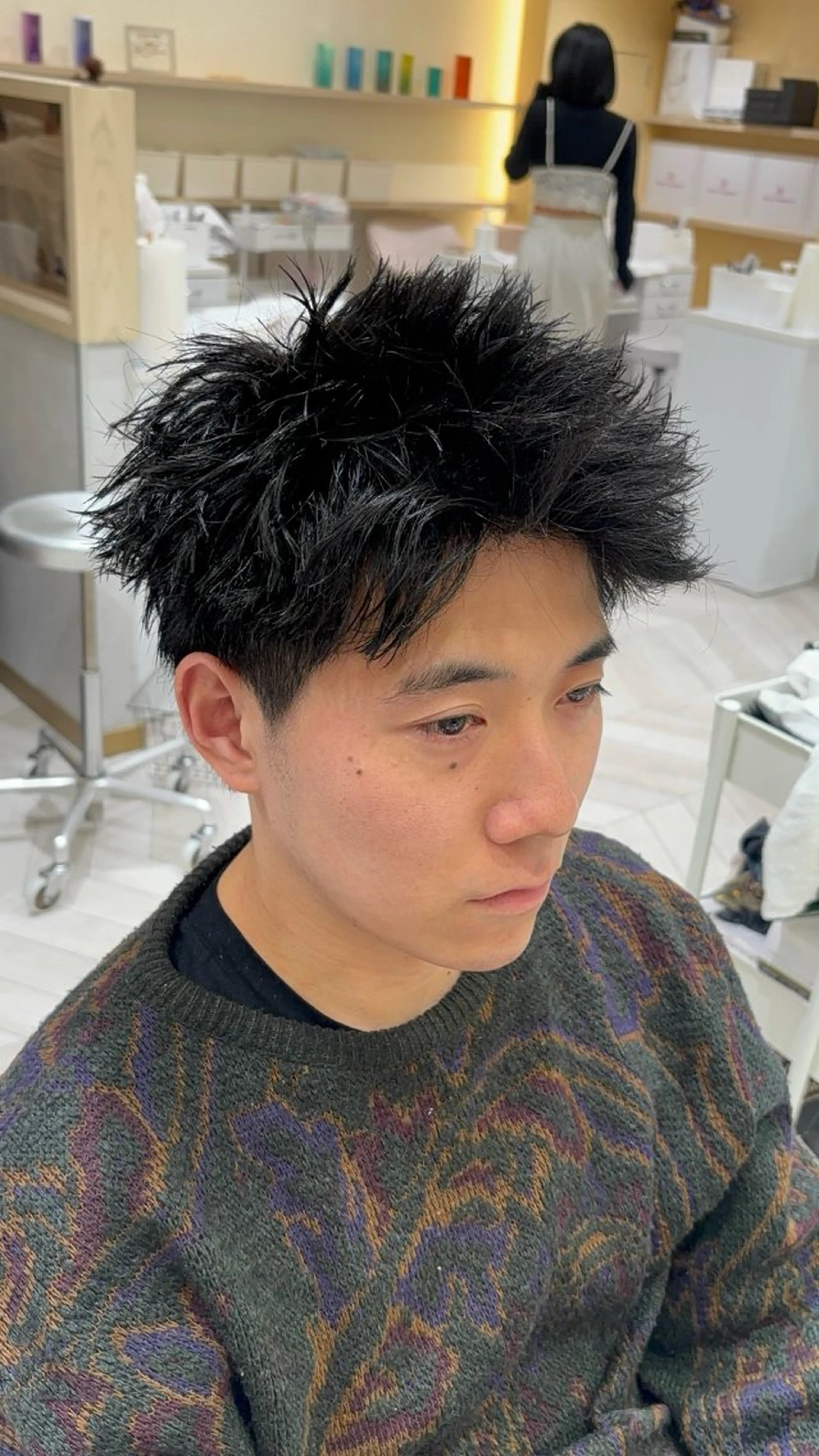 ショート パーマ メンズ メンズパーマ スパイキーショート ショートヘア 🥇メンズパーマ /縮毛矯正/木村神心のヘアスタイル