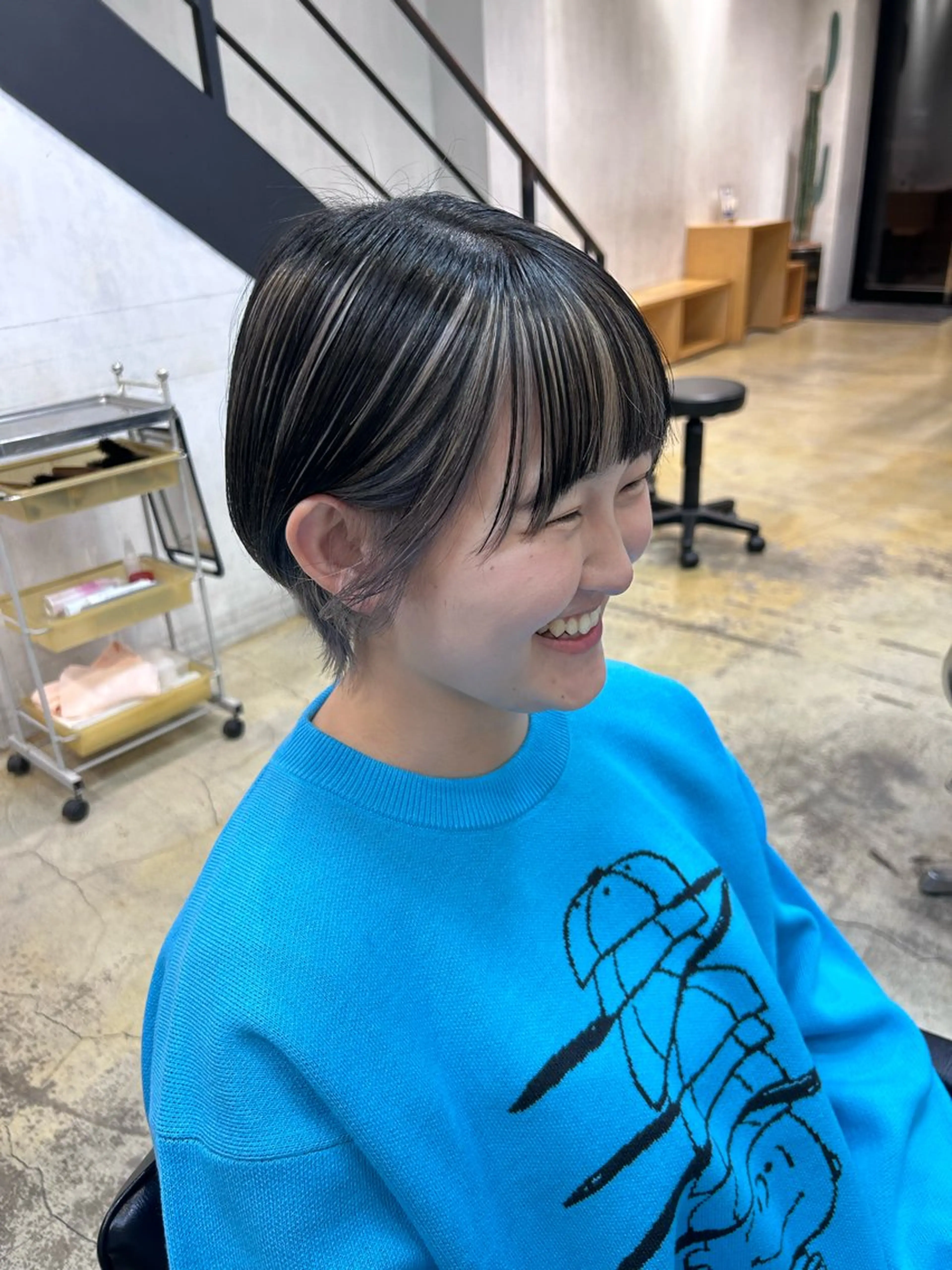 ショート ショートヘア ウルフカット レイヤーカット/ツヤ 縮毛矯正/アチワのヘアスタイル