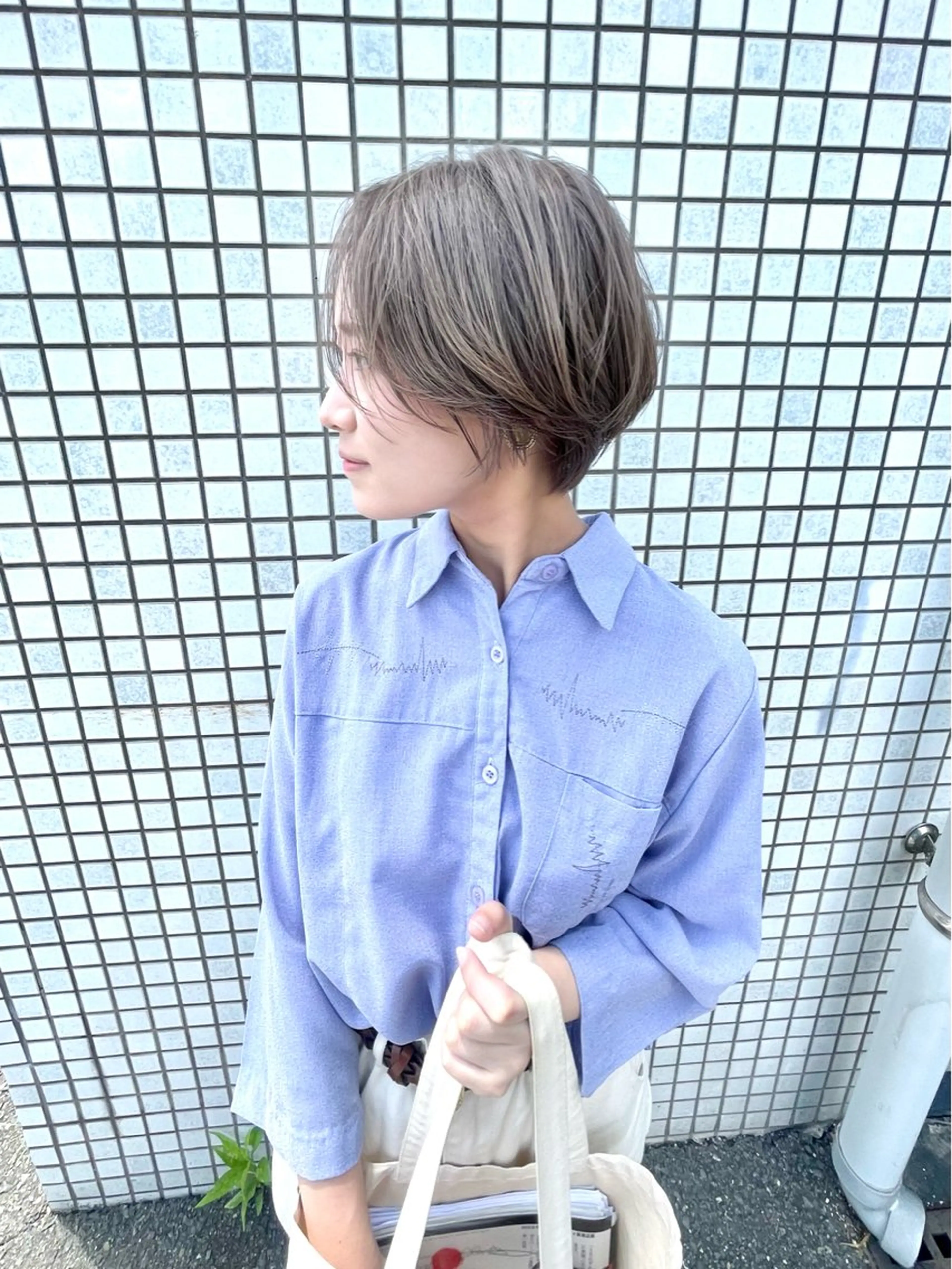 ショート カラー カット ヘアカラー トリートメント ヒナゴ トヨカズのヘアスタイル