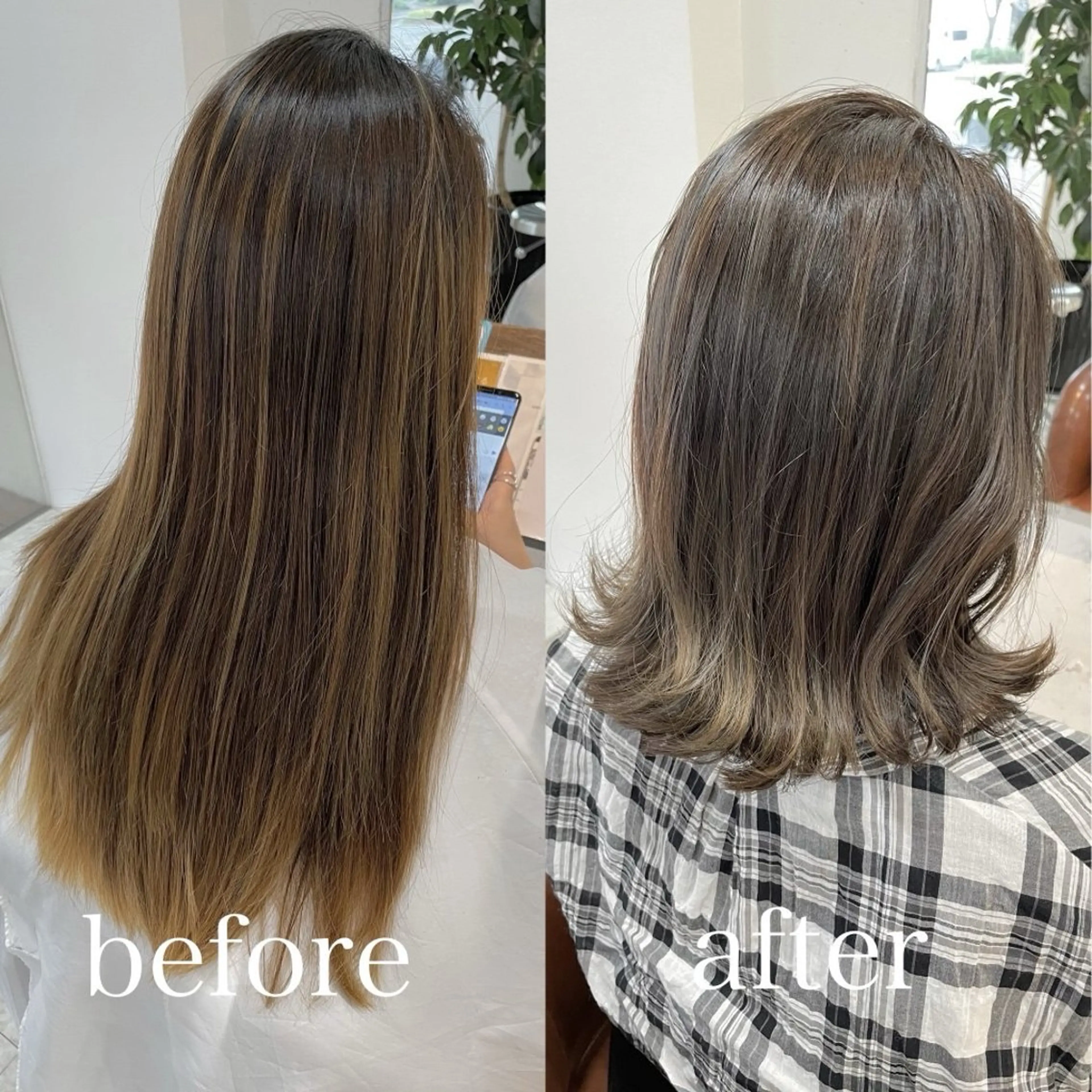 ミディアム 浦田 華菜のヘアスタイル