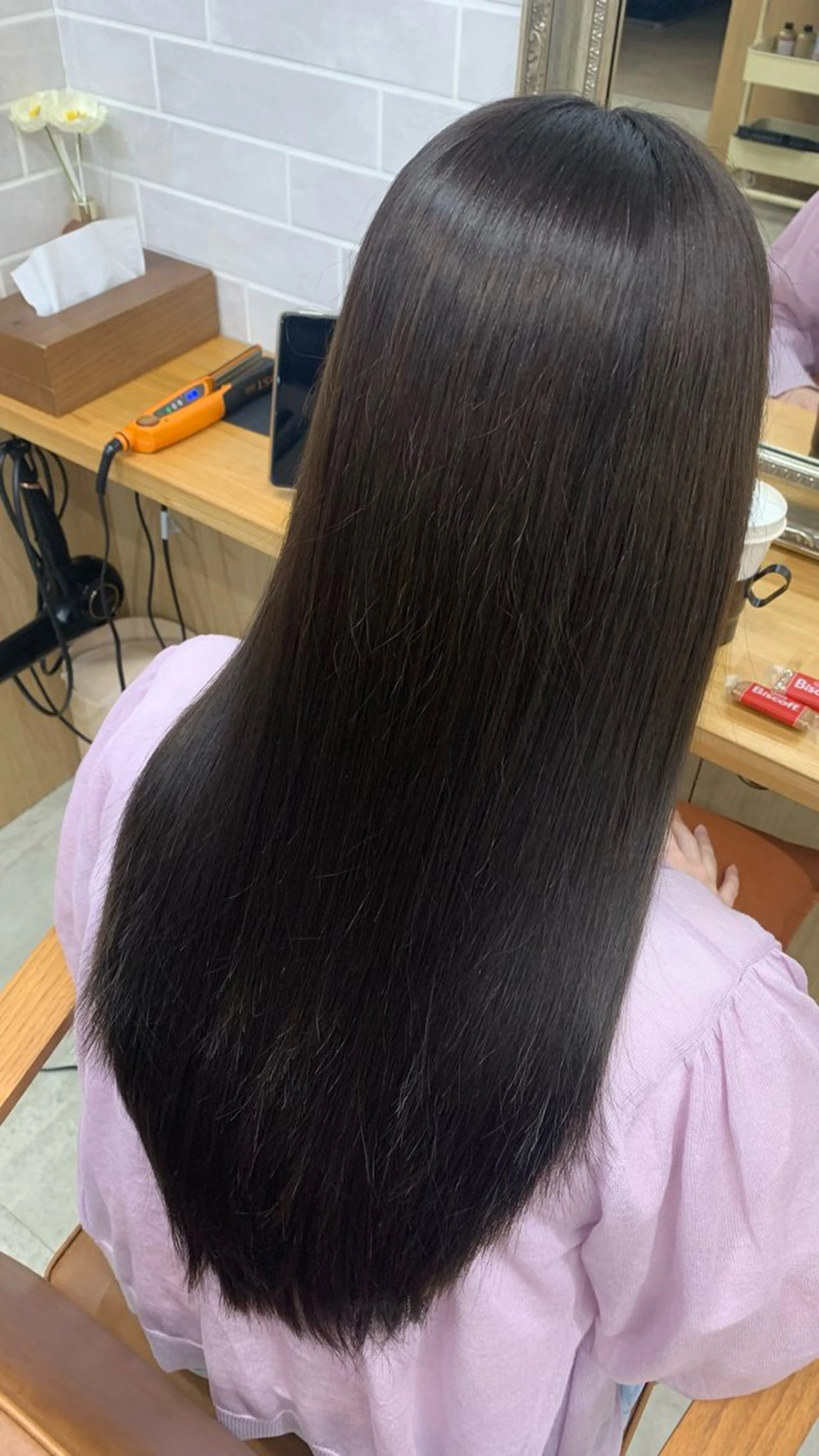 ロング カラー sand leo所属・みやび/ワンカラー /トリートメントのヘアスタイル