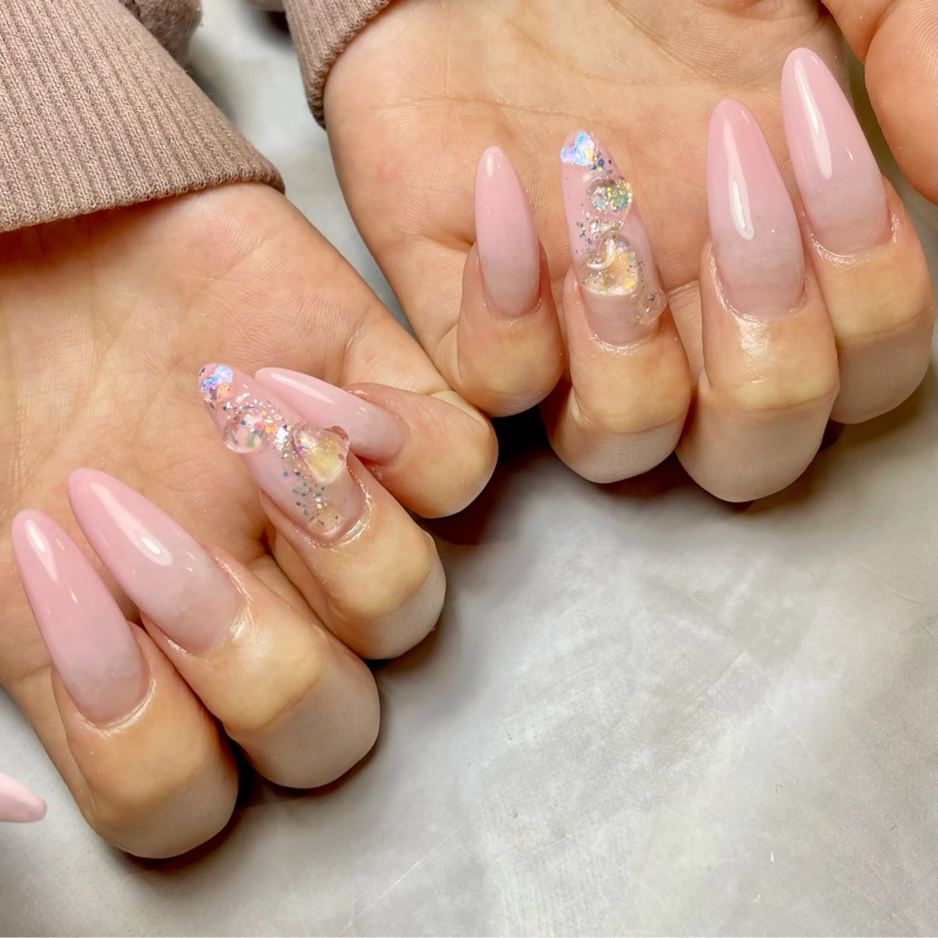 ネイル パステルネイル ピンク Reflection marikoのネイルデザイン