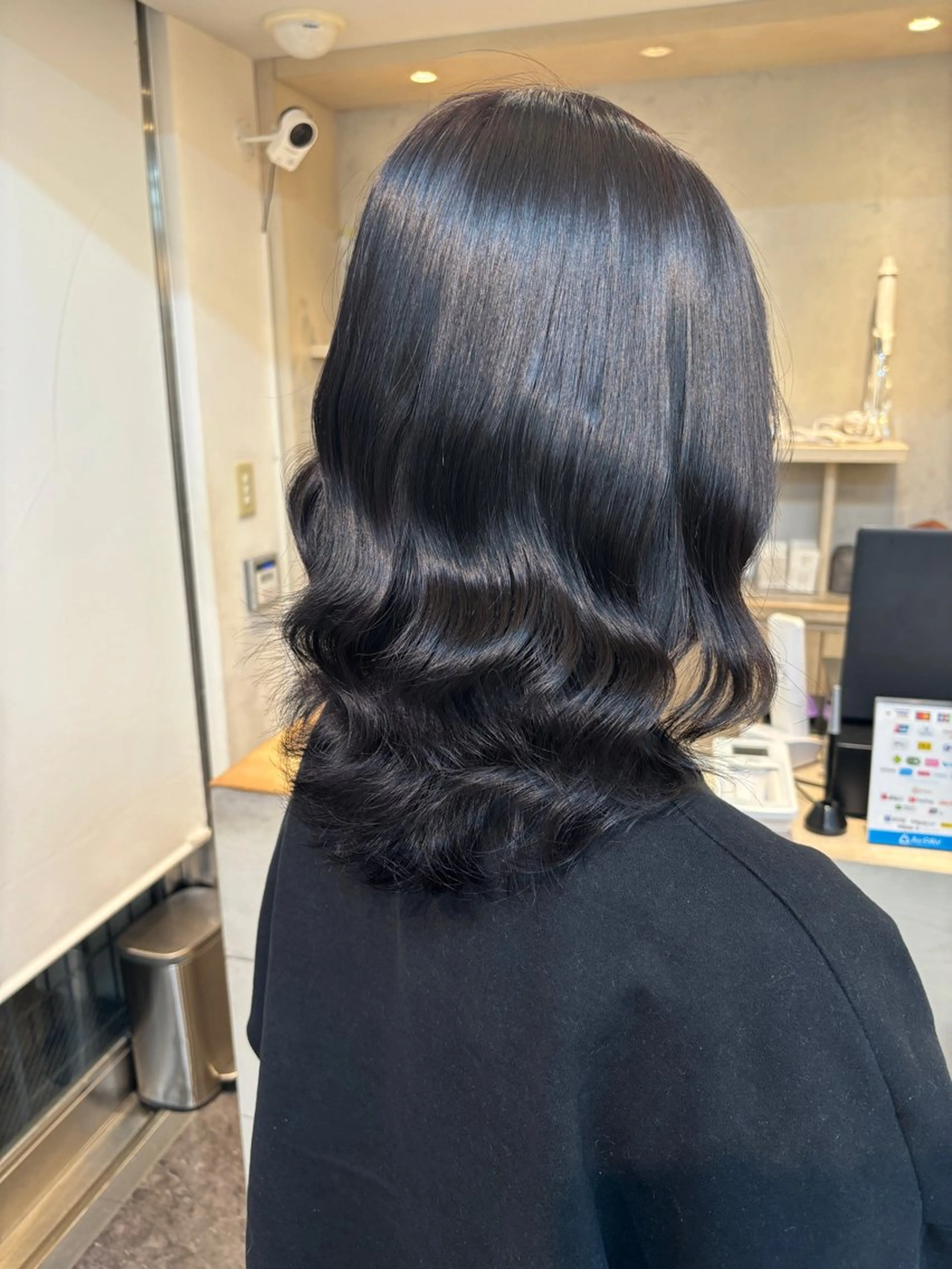 ミディアム カラー ヘアカラー ラベンダーカラー /巻き/WAKANAのヘアスタイル