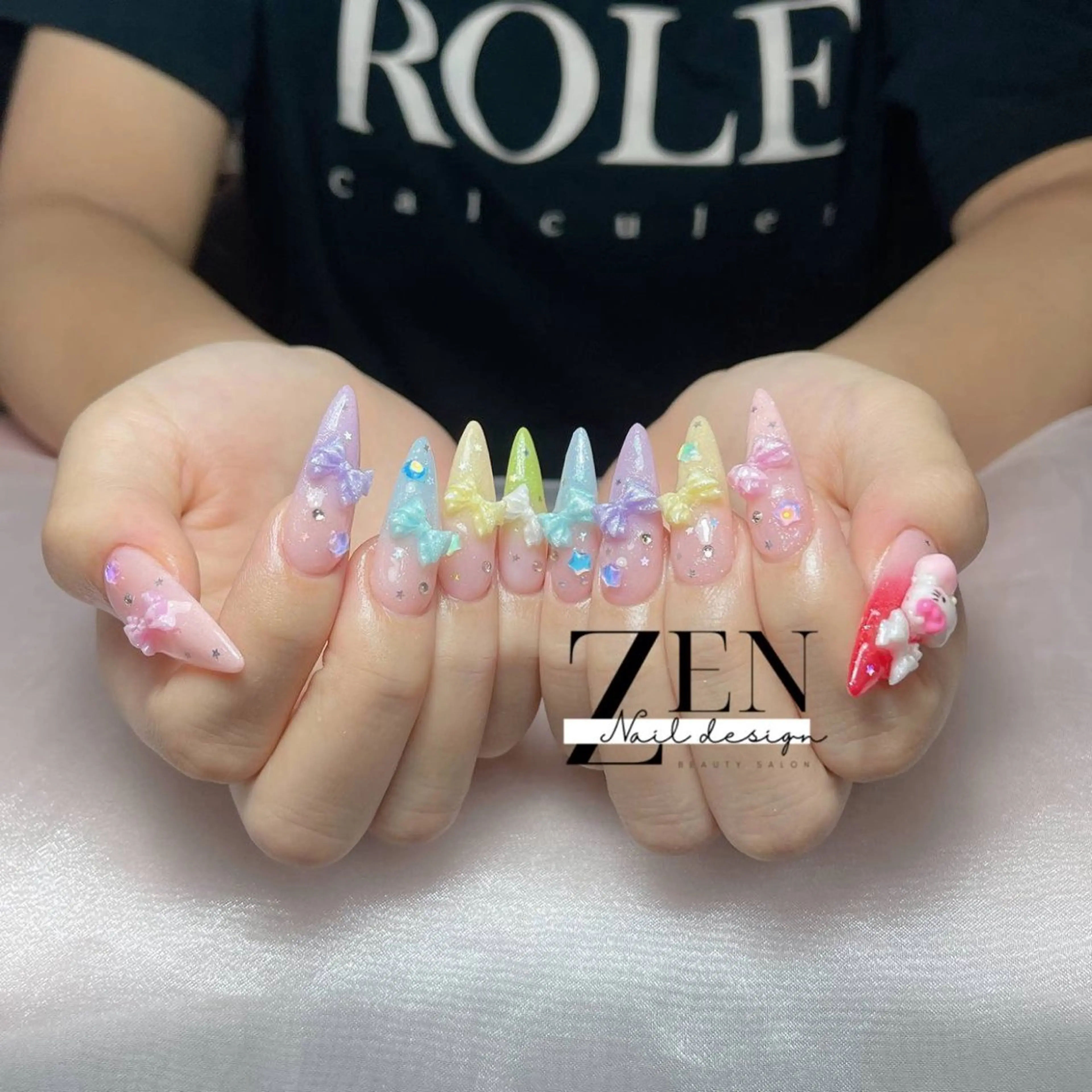 ネイル チークネイル 長さ出し フレンチネイル 韓国ネイル マグネットネイル ハンドネイル Zen Nail Design 池袋のネイルデザイン