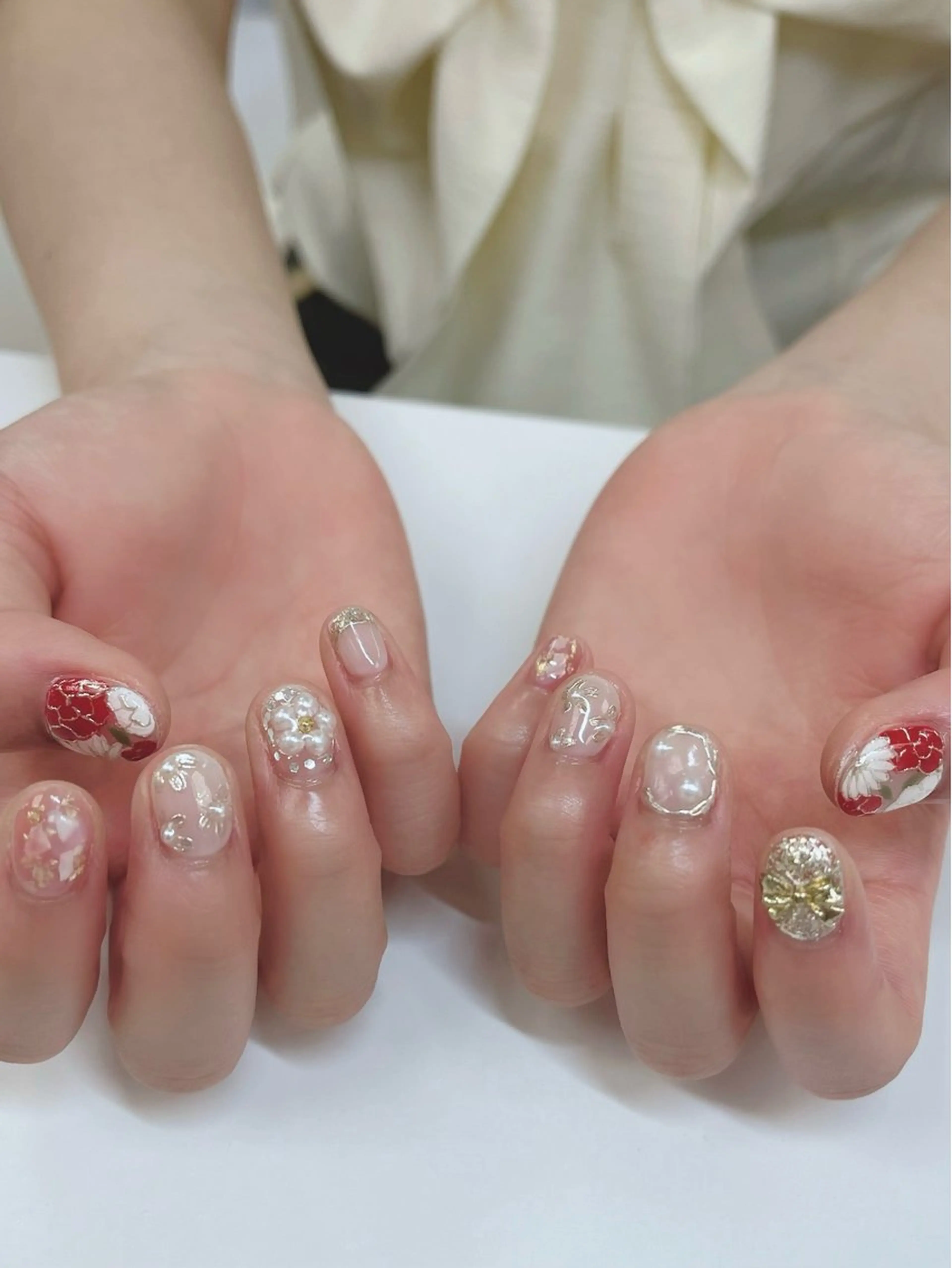 ネイル 成人式 ハンドネイル nailland♡ Airiのネイルデザイン