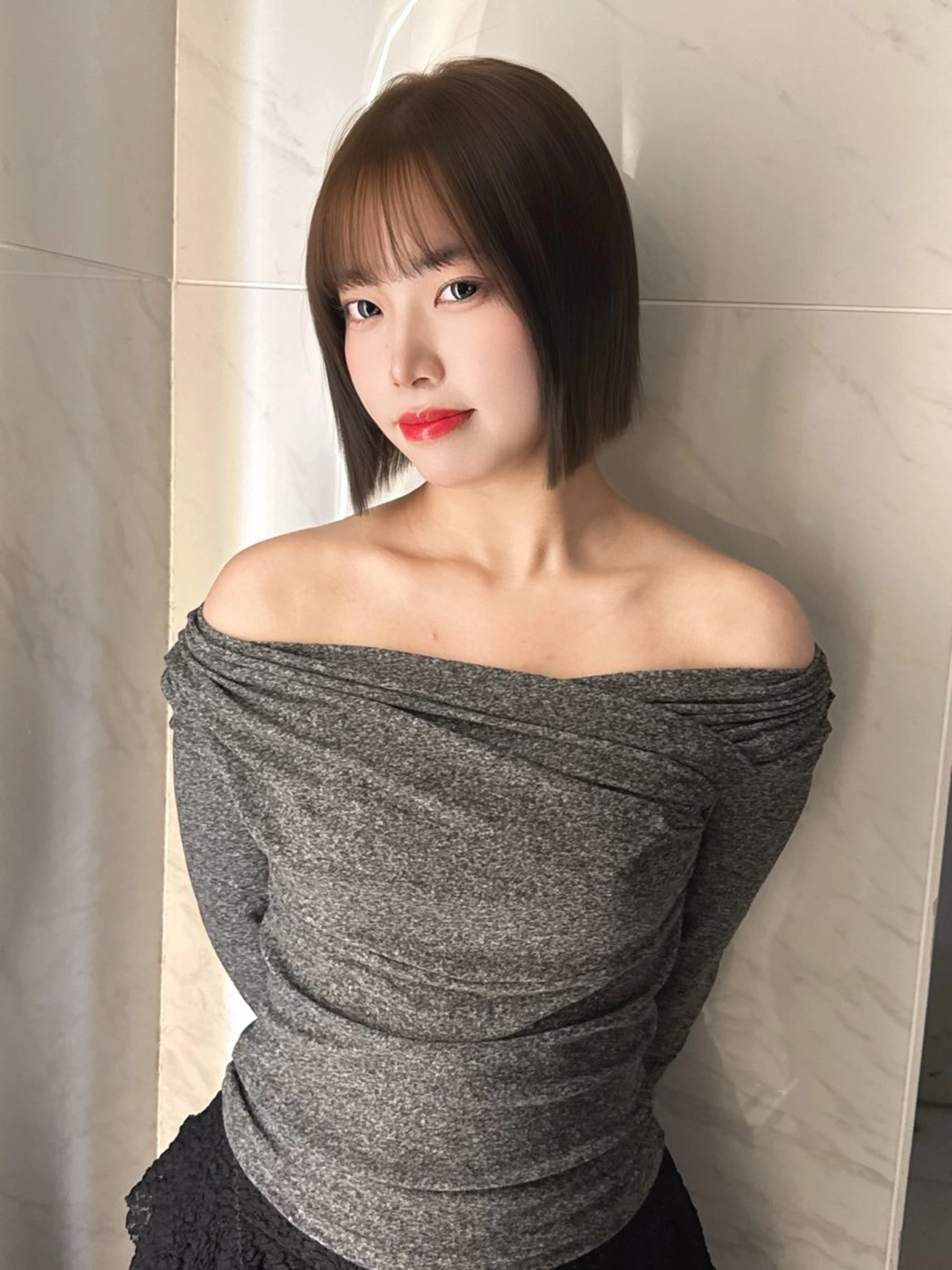 ショート カラー カット ヘアカラー トリートメント ヘアセット 栄美容師/kiti /ボブ/ケントのヘアスタイル