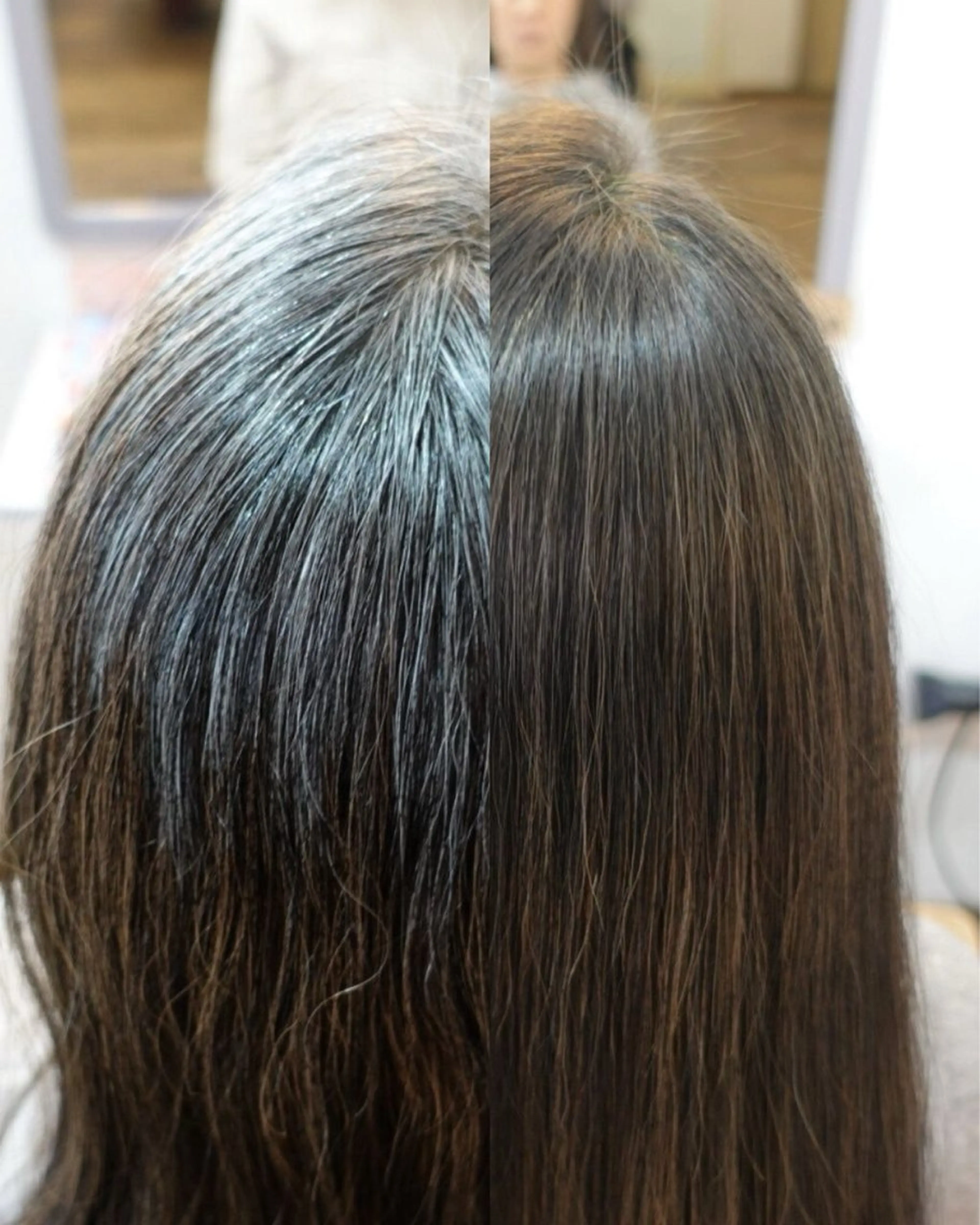 セミロング 無料モデル/白髪染め /ヘナ/吹田市千里山のヘアスタイル