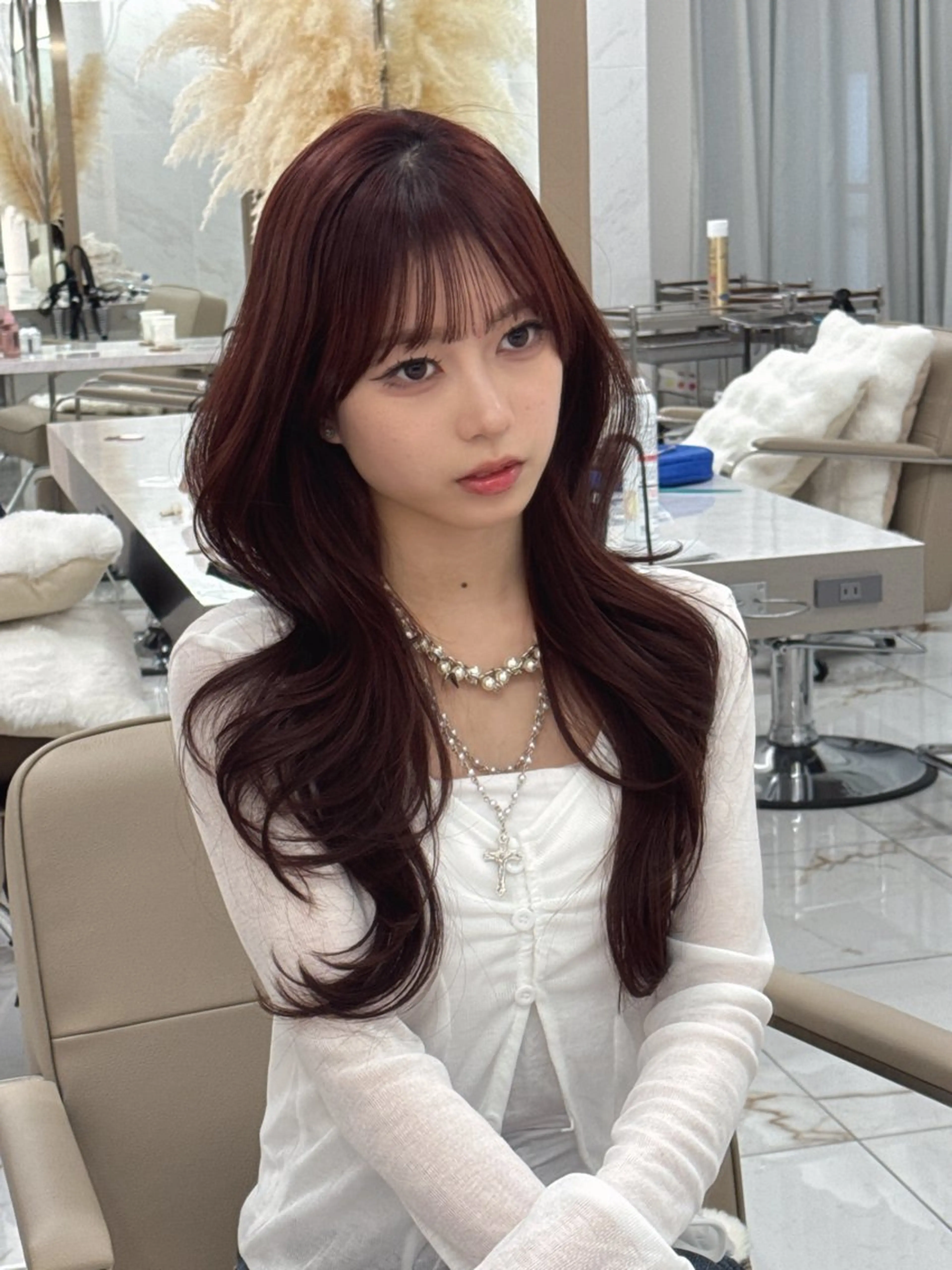 ロング kiti SAKAE所属・のり/顔まわり/韓国 /レイヤーカットのヘアスタイル