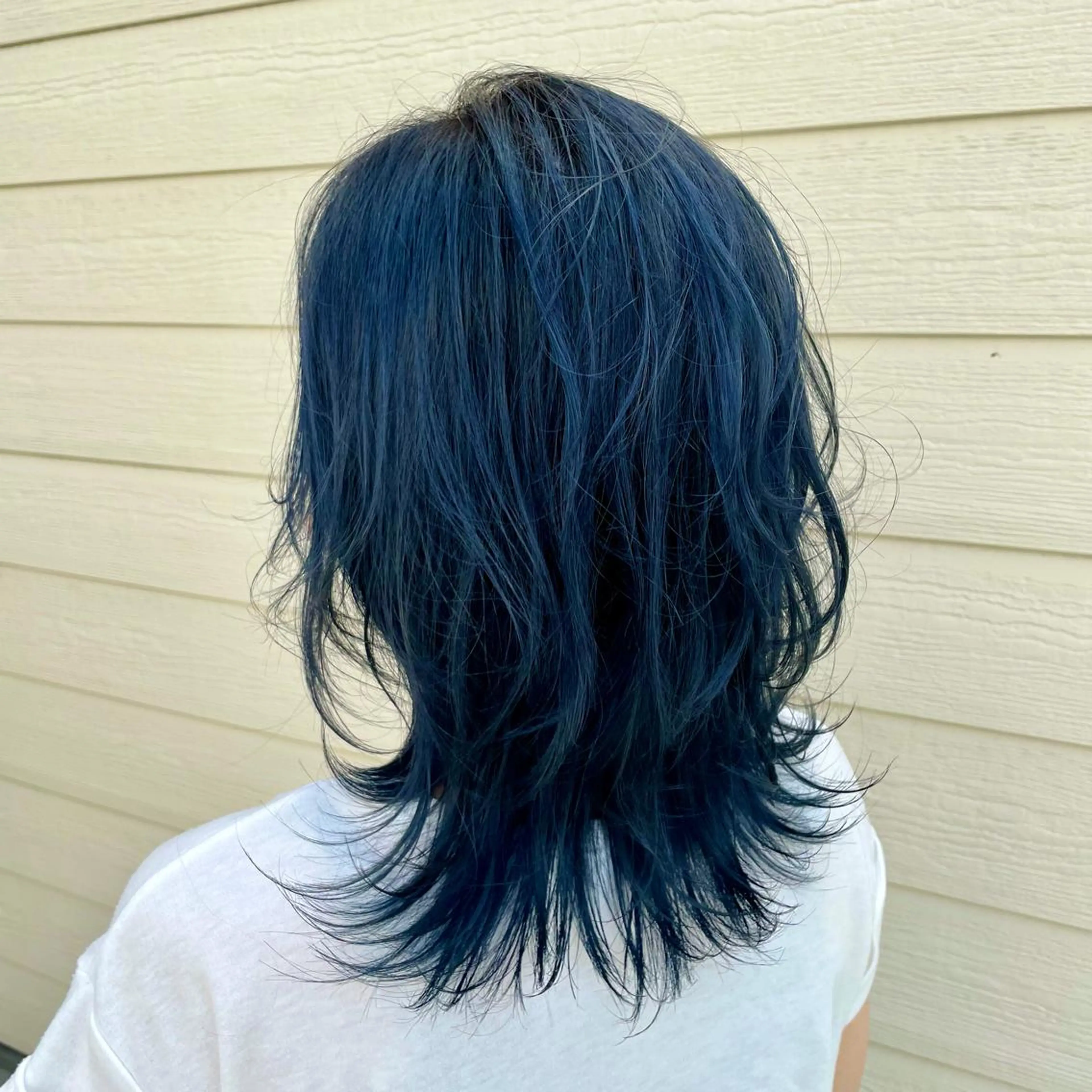 ミディアム カラー ネイビーカラー ウルフカット ヘアカラー トリートメント RUBEUS【ルベウス】所属・✨艶々カラー🎨 杉本賢人のヘアスタイル