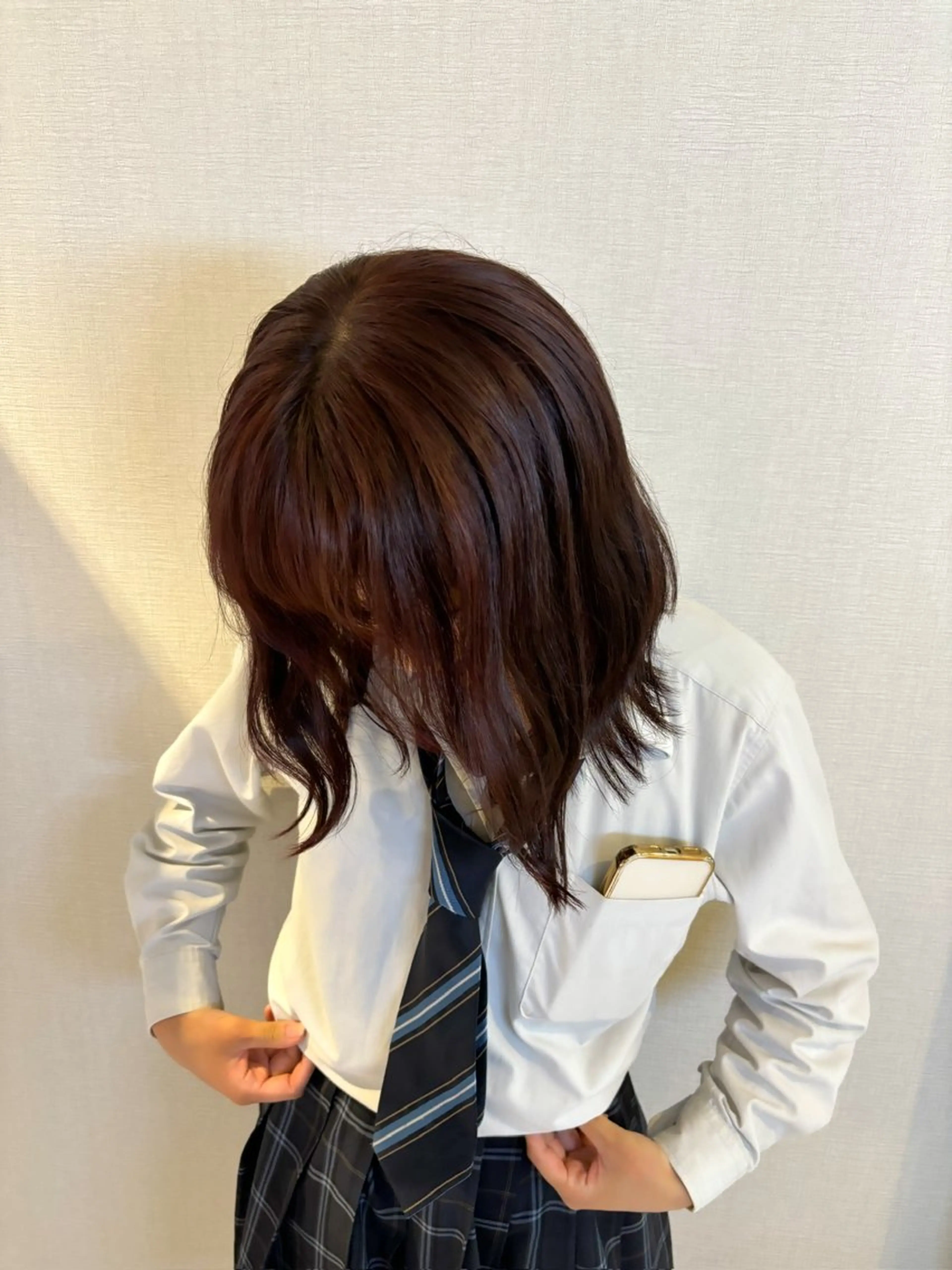 ミディアム カラー ブラウンカラー ピンクカラー amu所属・Kaho🌼/メンズ ニュアンスパーマのヘアスタイル