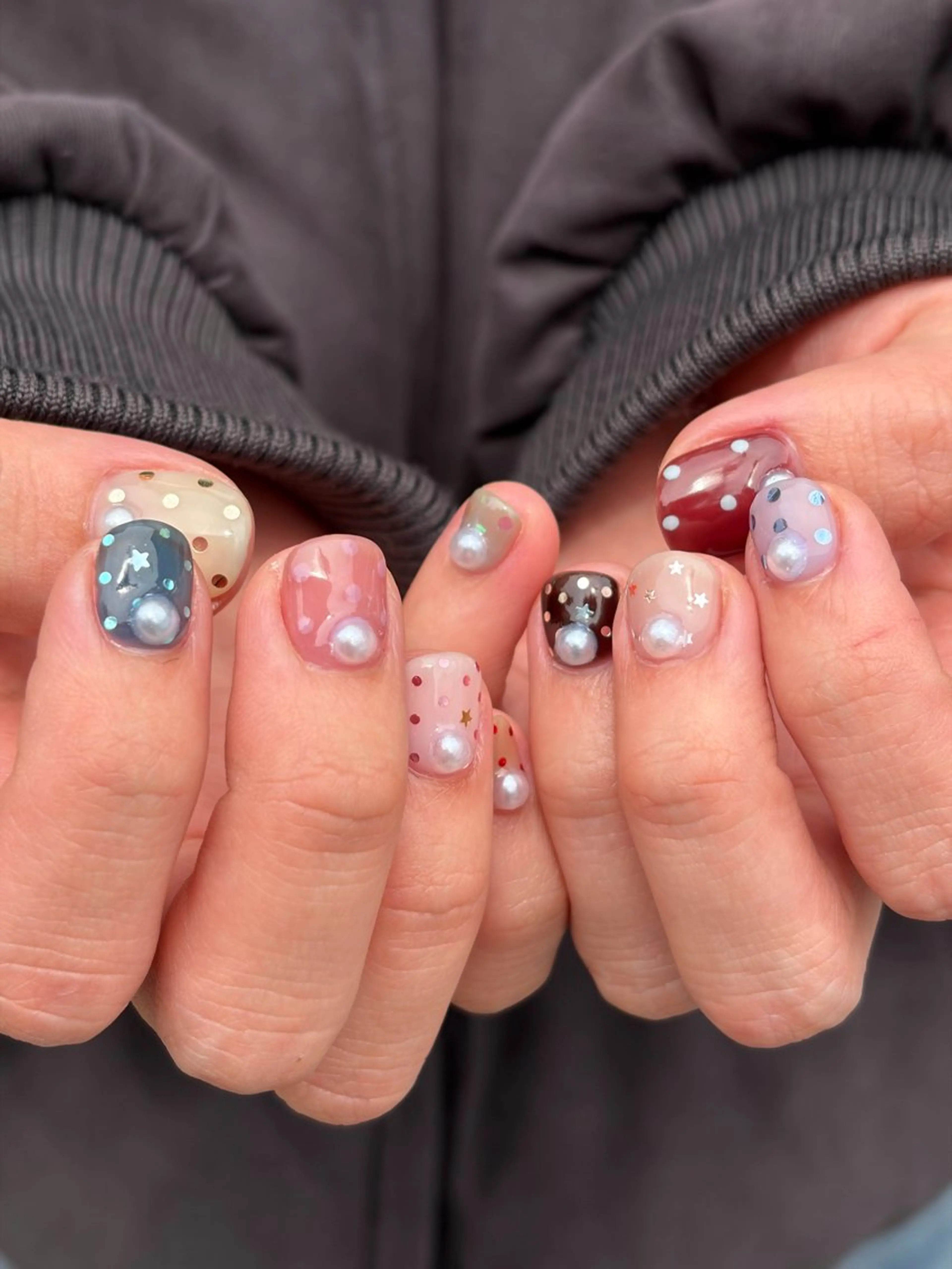 ネイル nail salon HAZY所属・HAZY☁️長堀橋 |ショートネイル🧸のネイルデザイン