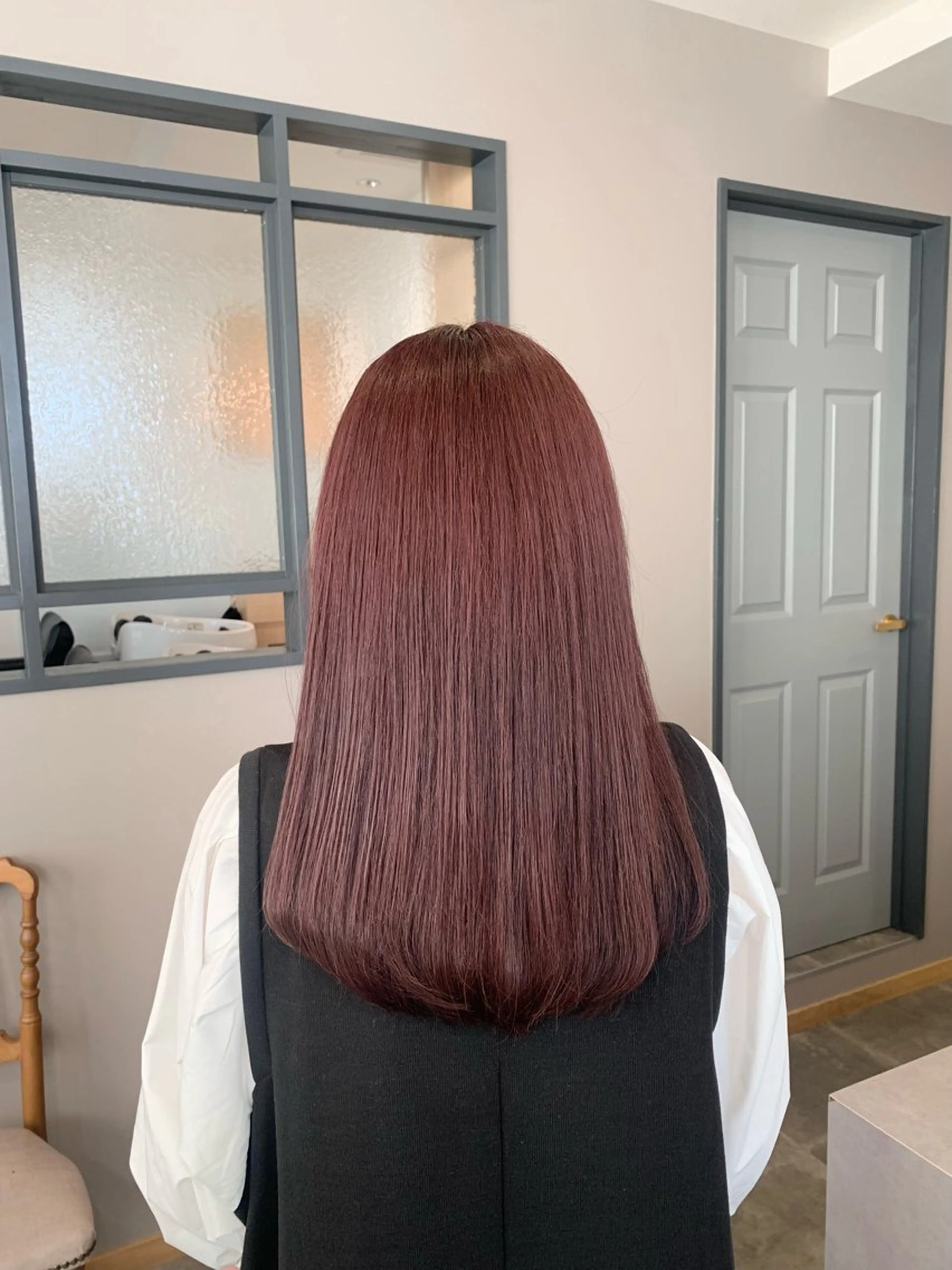 ロング カラー 鍋嶋 涼香のヘアスタイル