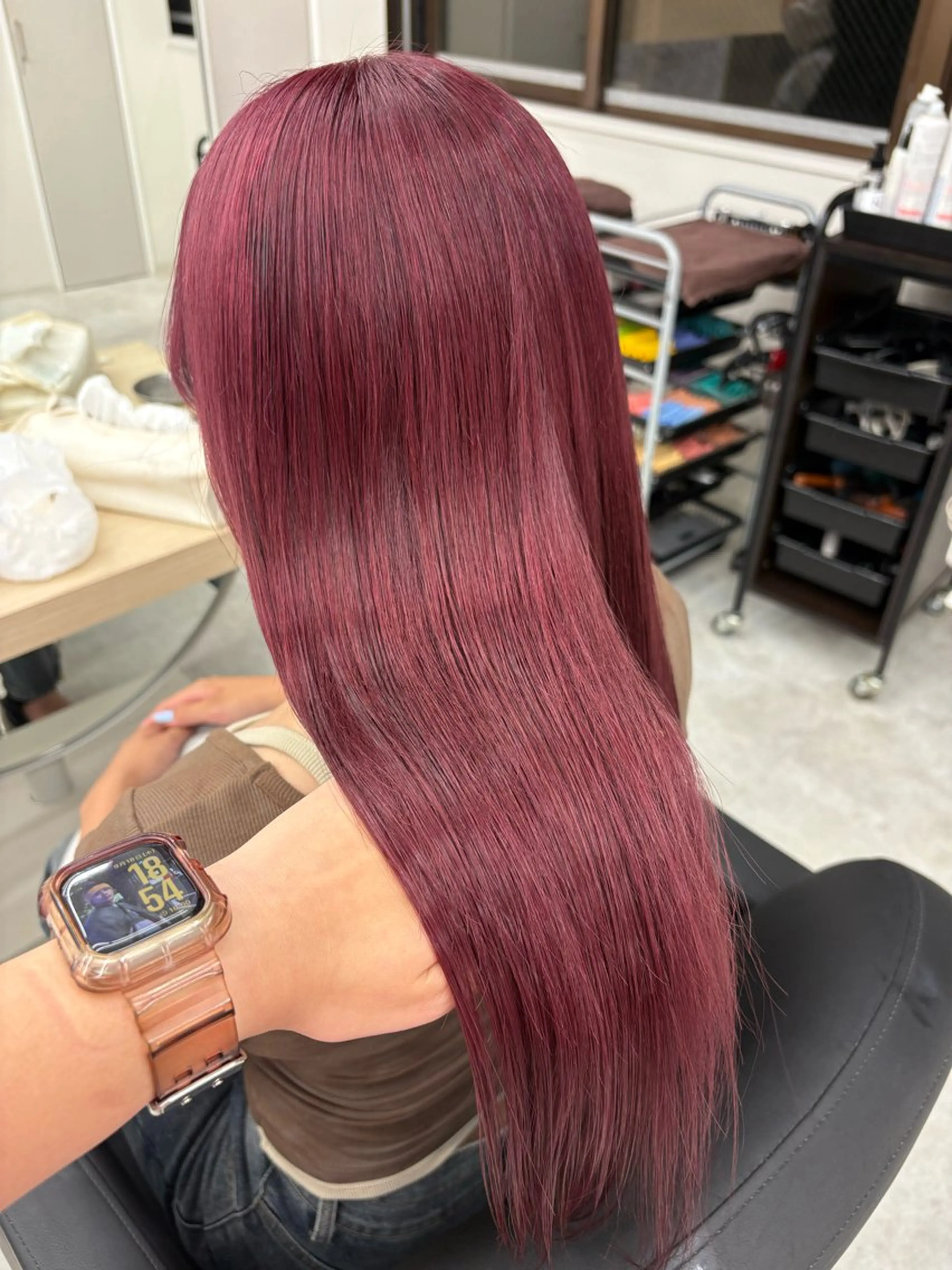 ロング カラー ベージュカラー ボルドーカラー ピンクカラー ピンクベージュ ヘアカラー Nao 【EIGHT札幌】のヘアスタイル