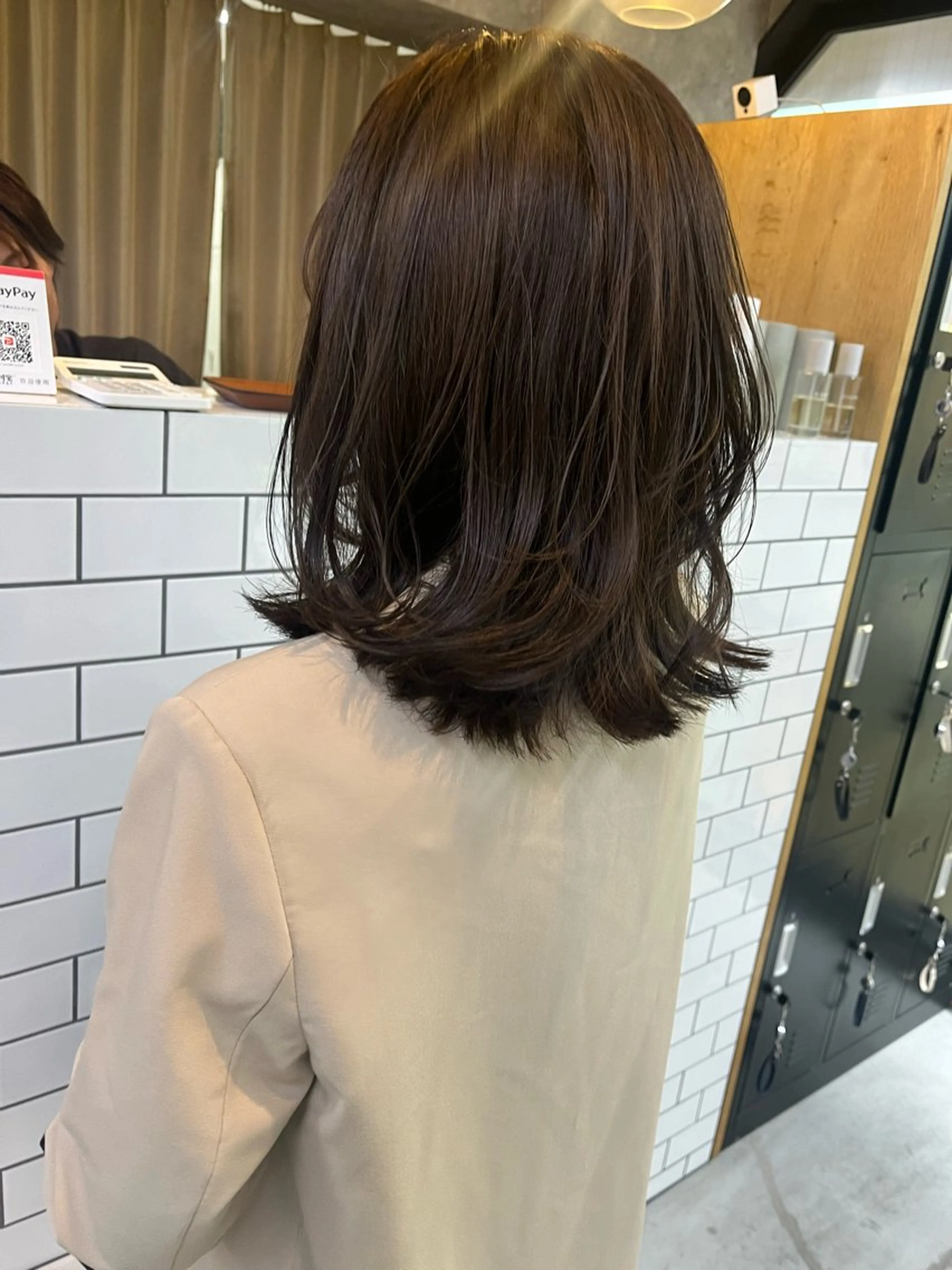 ミディアム カラー 細川 夕利亜のヘアスタイル