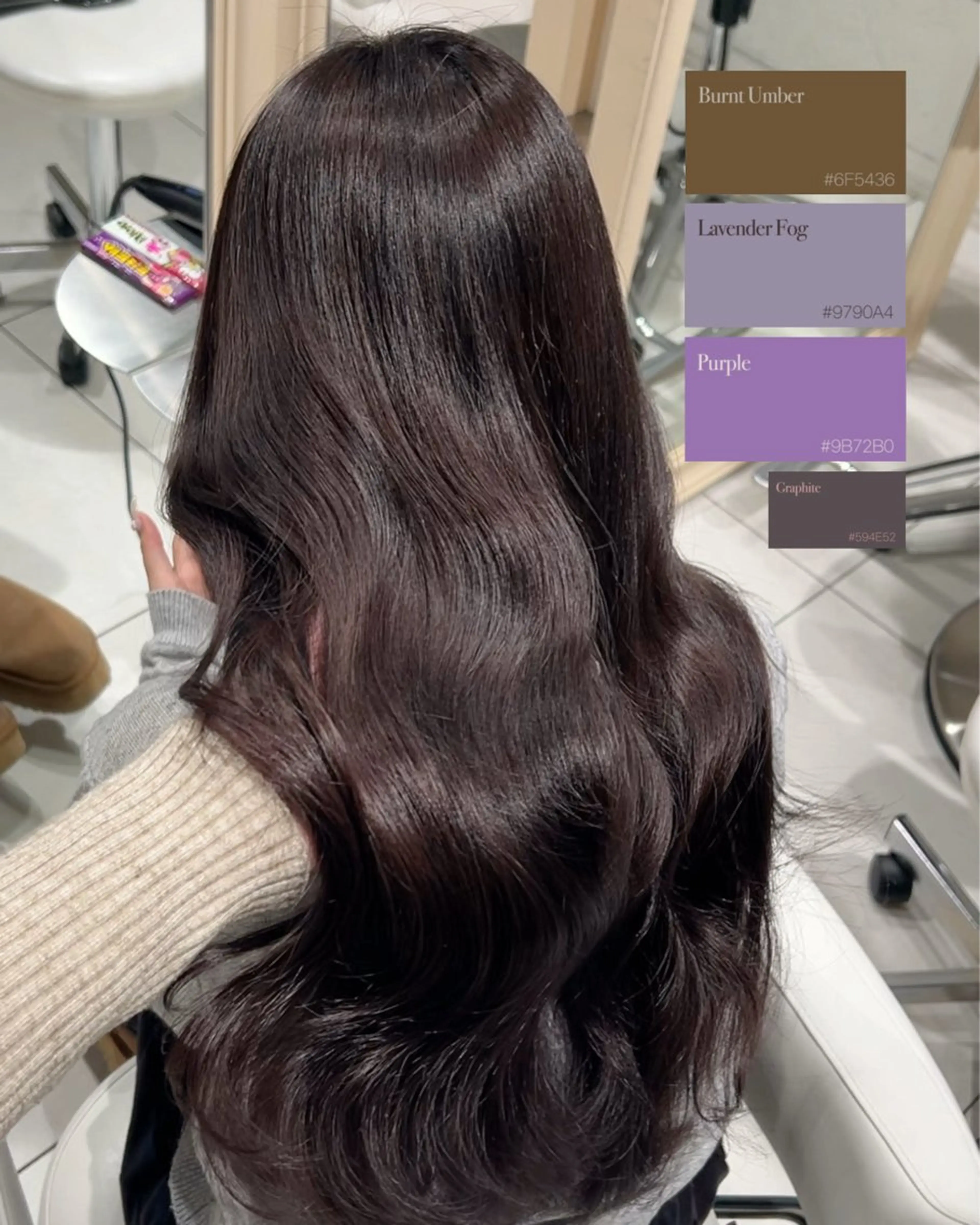 ロング ヘアカラー IrIs所属・結 菜のヘアスタイル