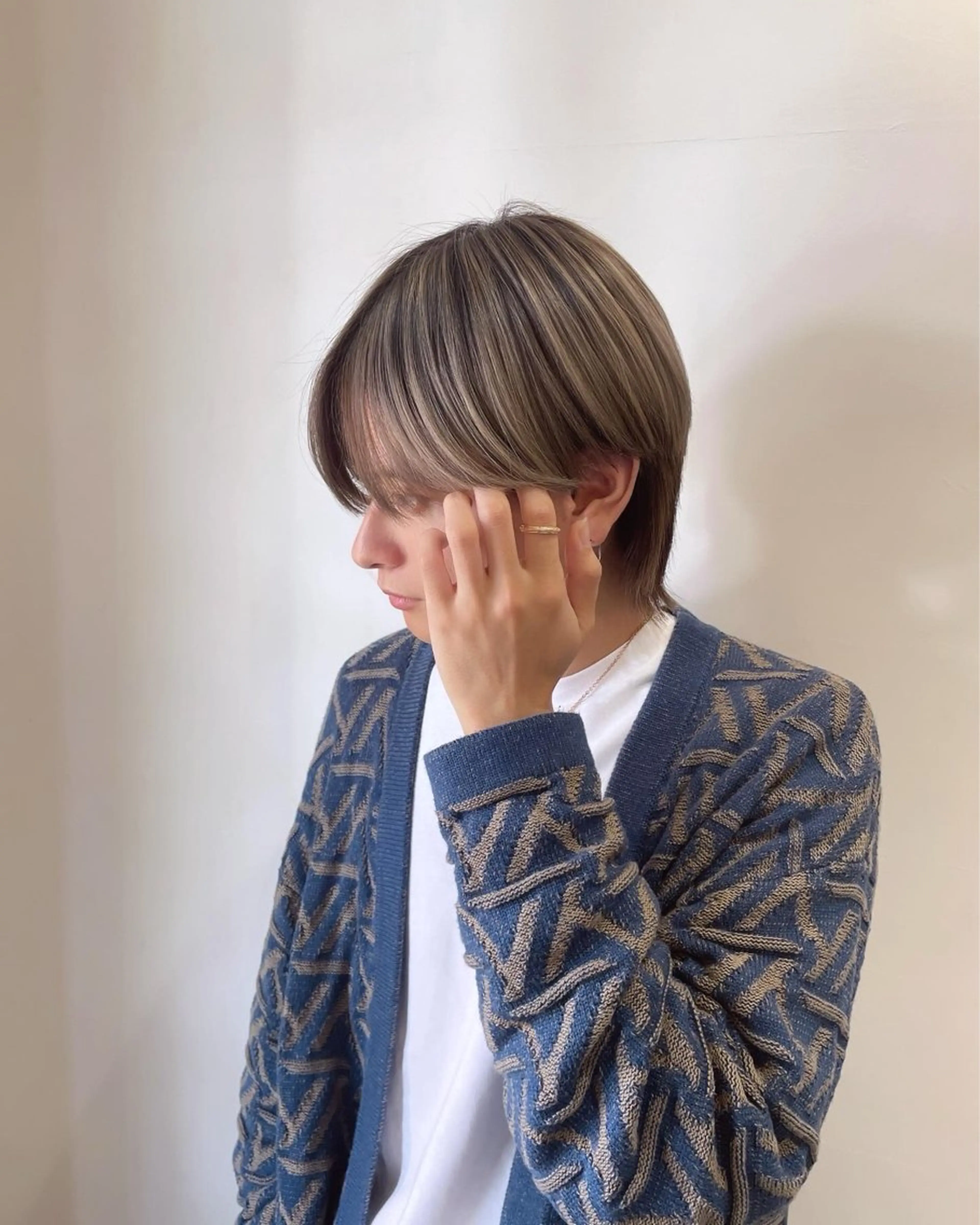 カラー メンズ メンズバレイヤージュ バレイヤージュ ヘアカラー トリートメント 小野 楓未のヘアスタイル