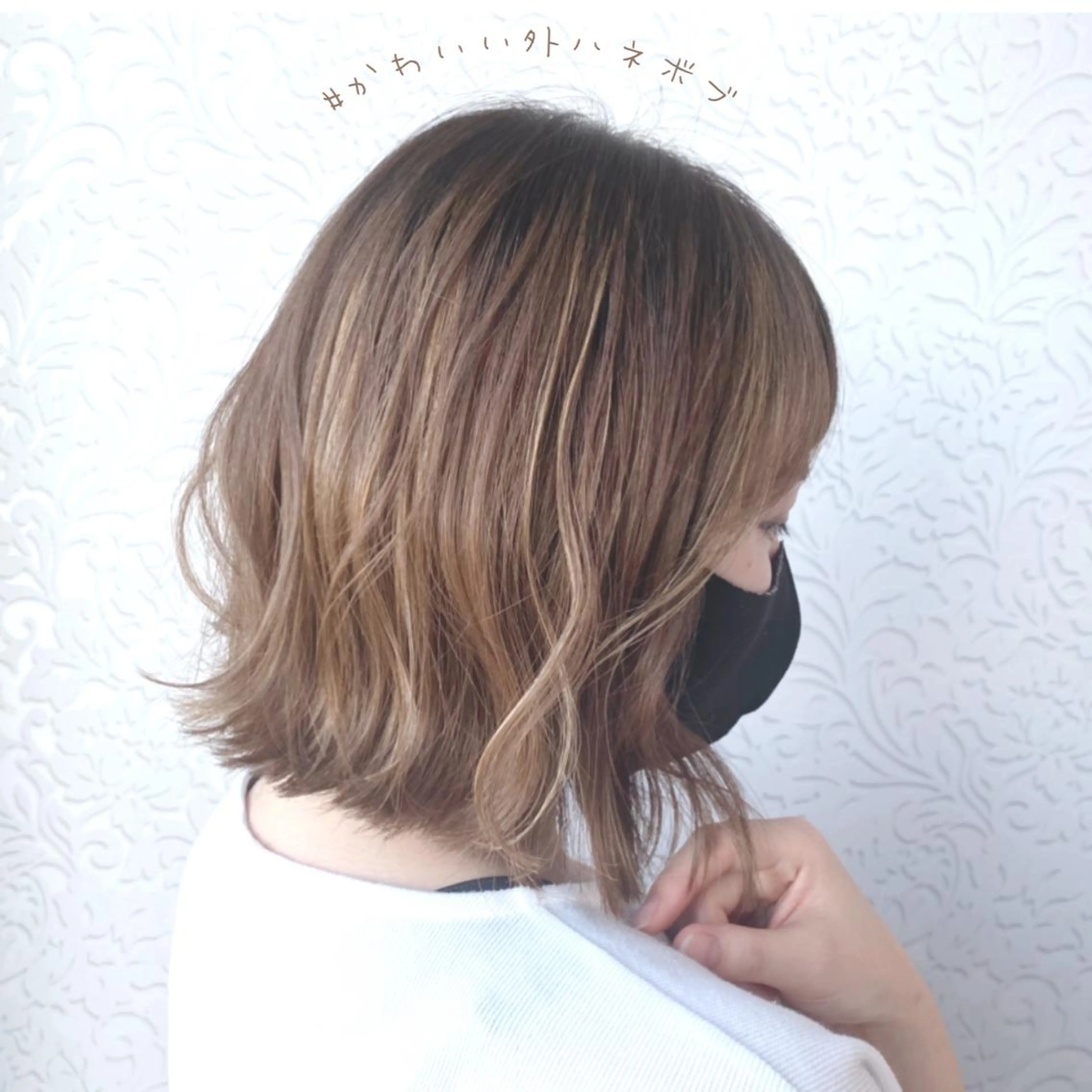 ショート ボブ 外ハネヘア PETZjasmine所属・顔周りカット/透明感 カラー🤍大塚蛍のヘアスタイル