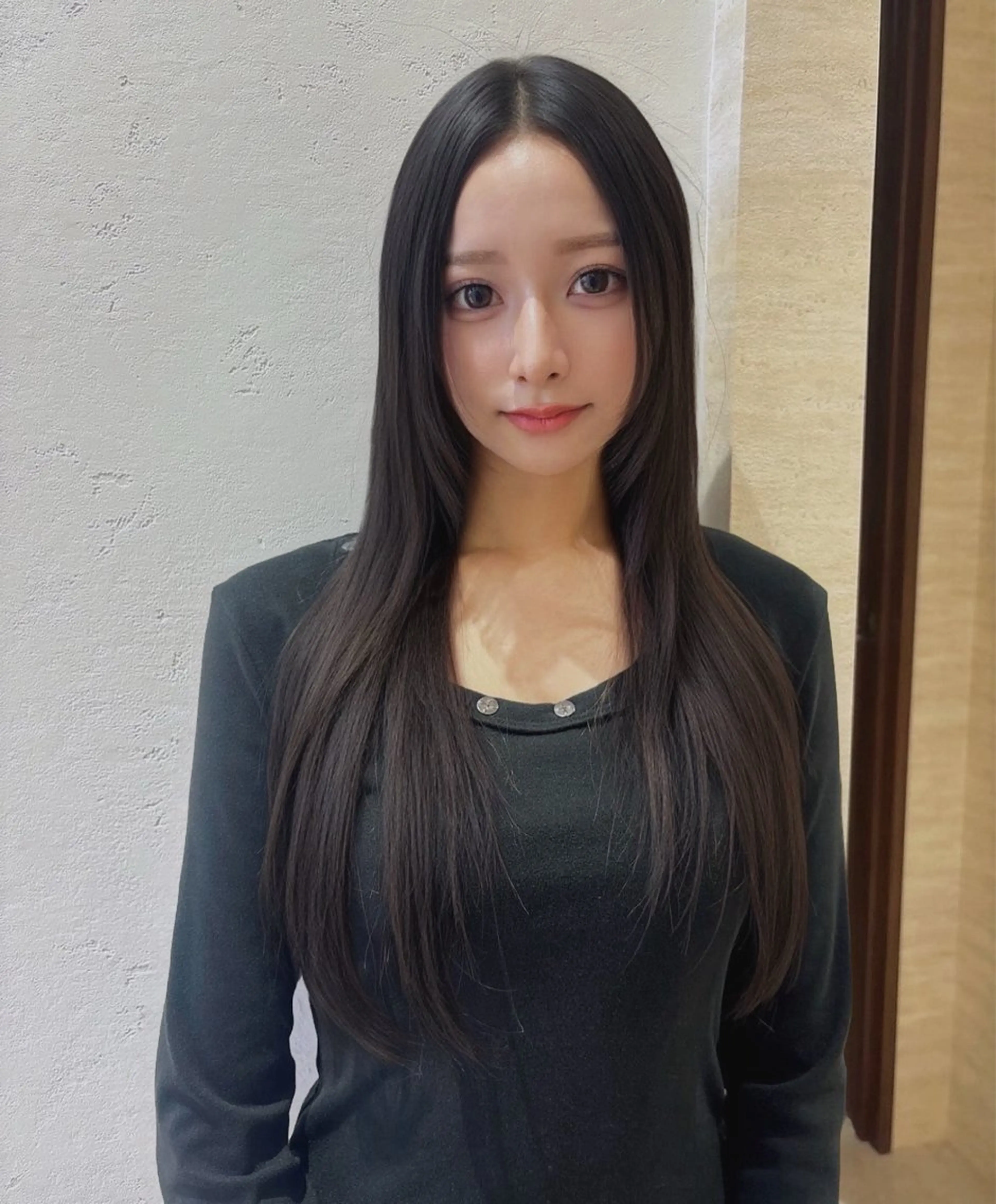 ロング 髪質改善 ロング トリートメント 縮毛矯正 レイヤーカット ♥kanaのヘアスタイル