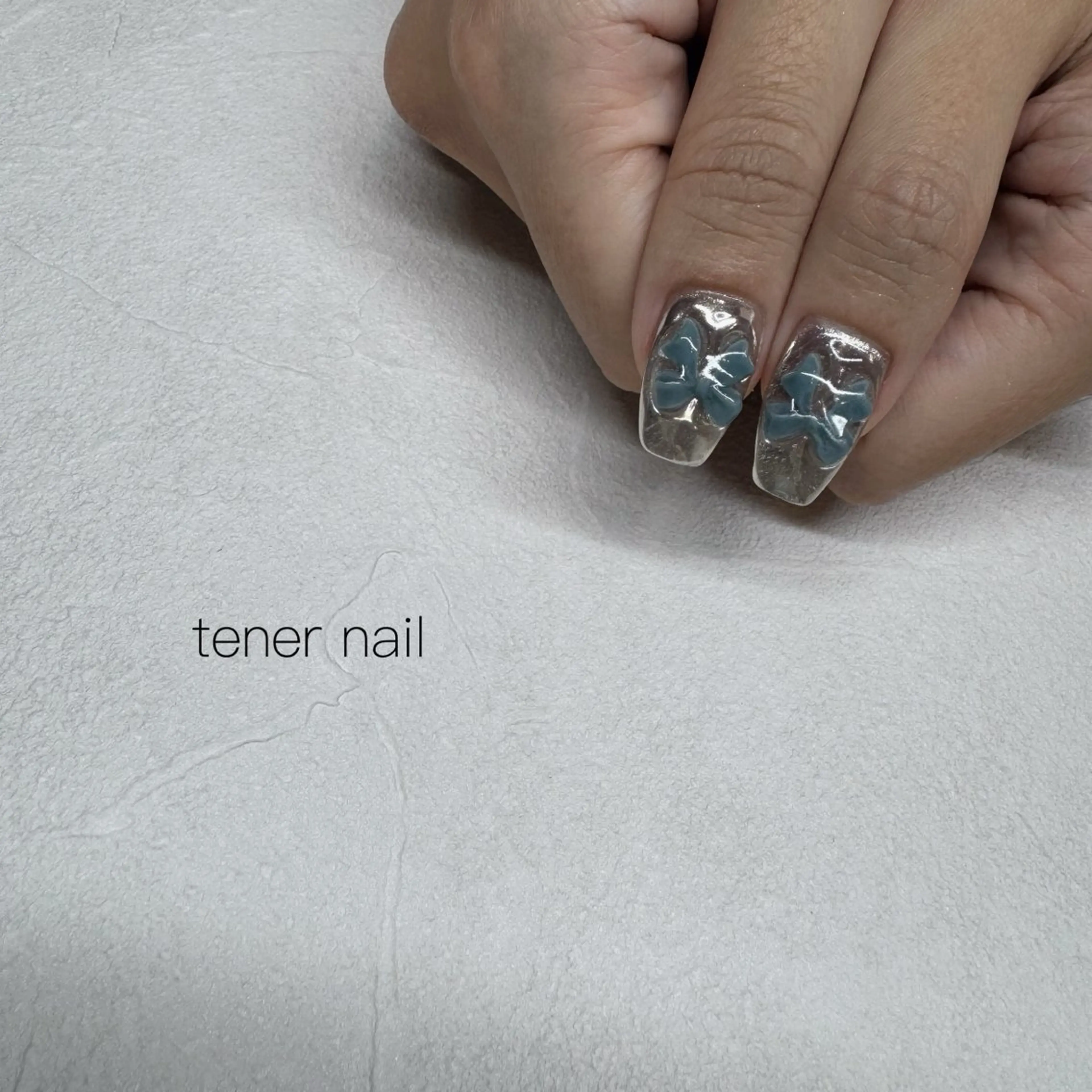 ネイル リボン ハンドネイル tener  nail  テネルネイル所属・テネルネイル tener nailのネイルデザイン