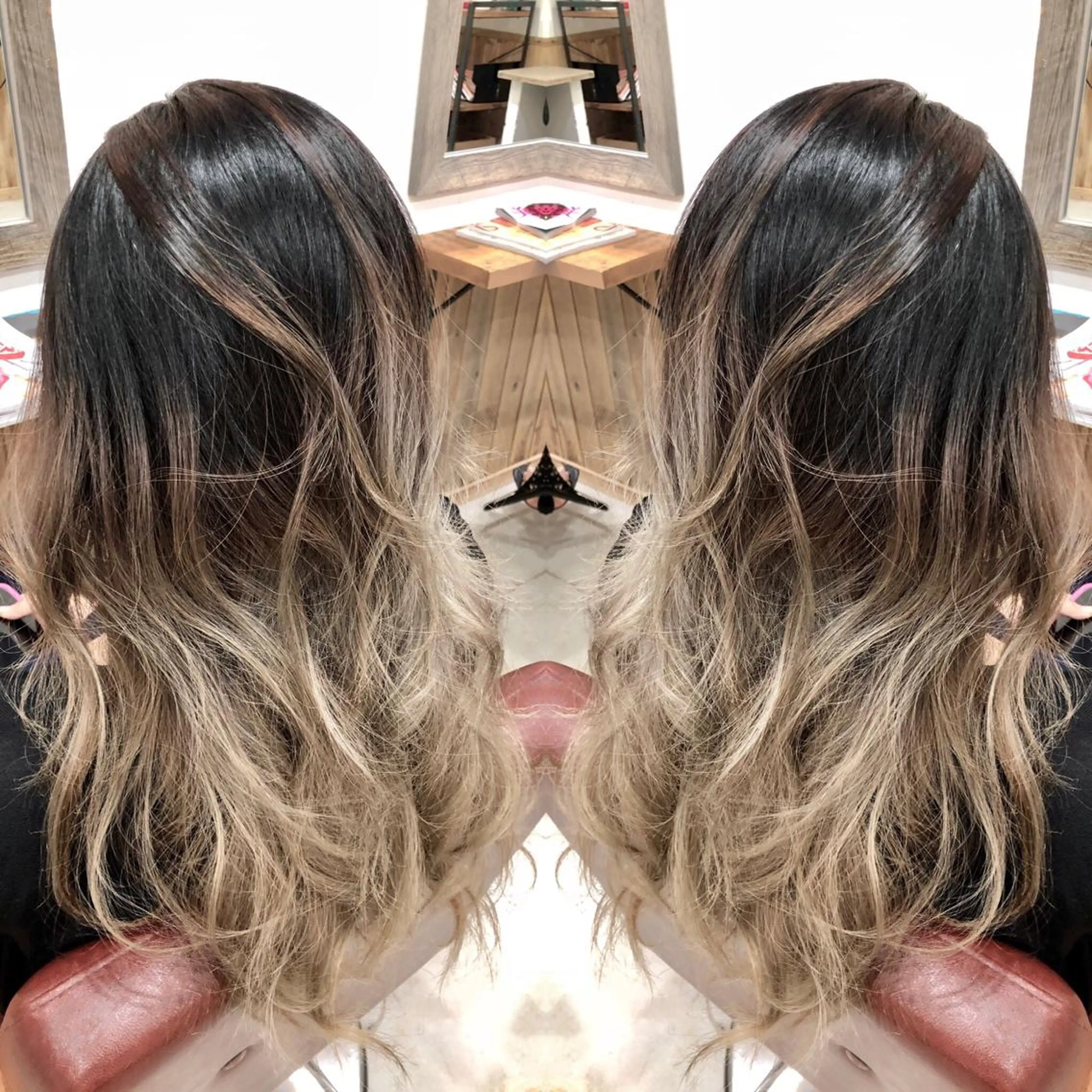 ロング カラー M IIのヘアスタイル