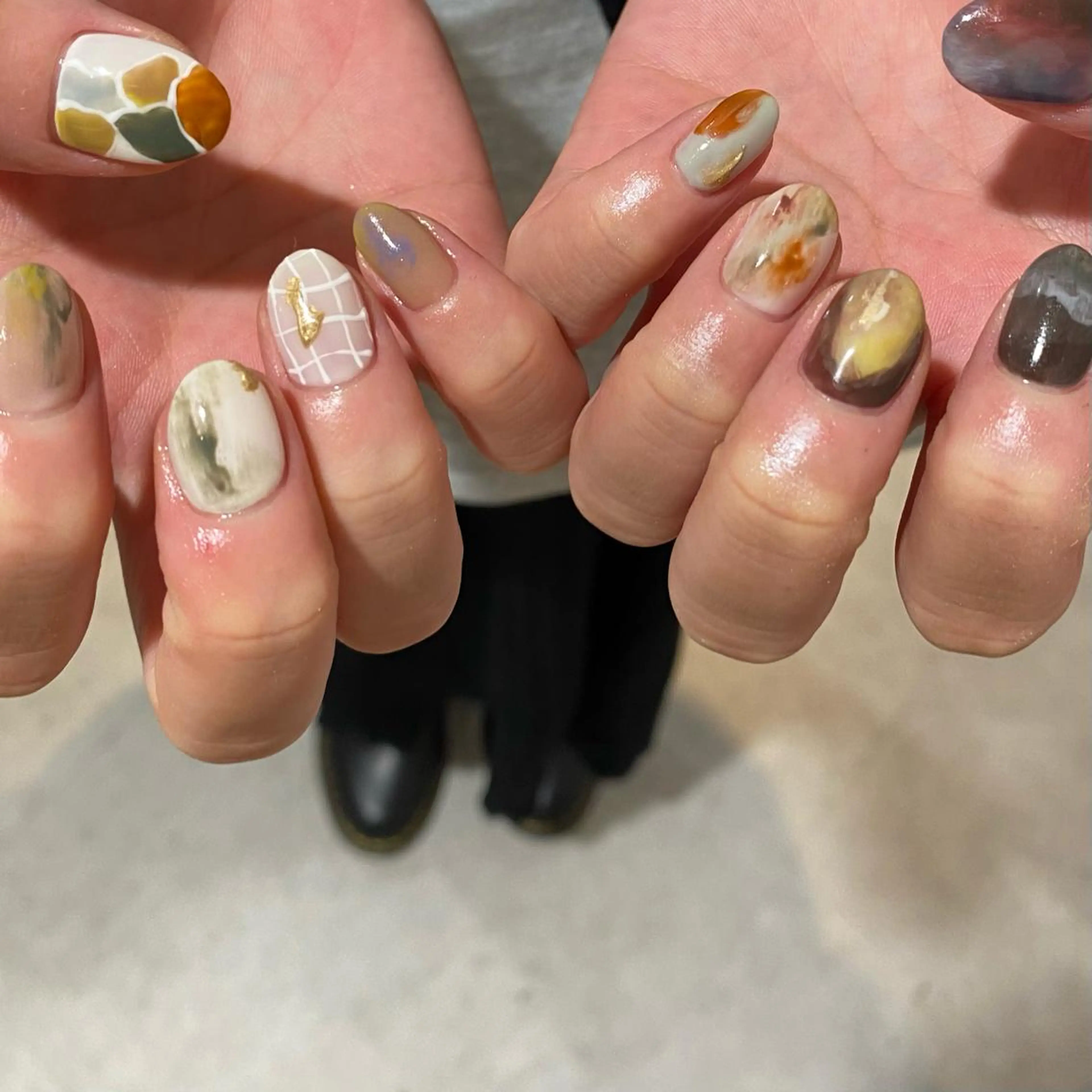 ネイル ハンドネイル Trico Antique所属・岩本 杏のネイルデザイン