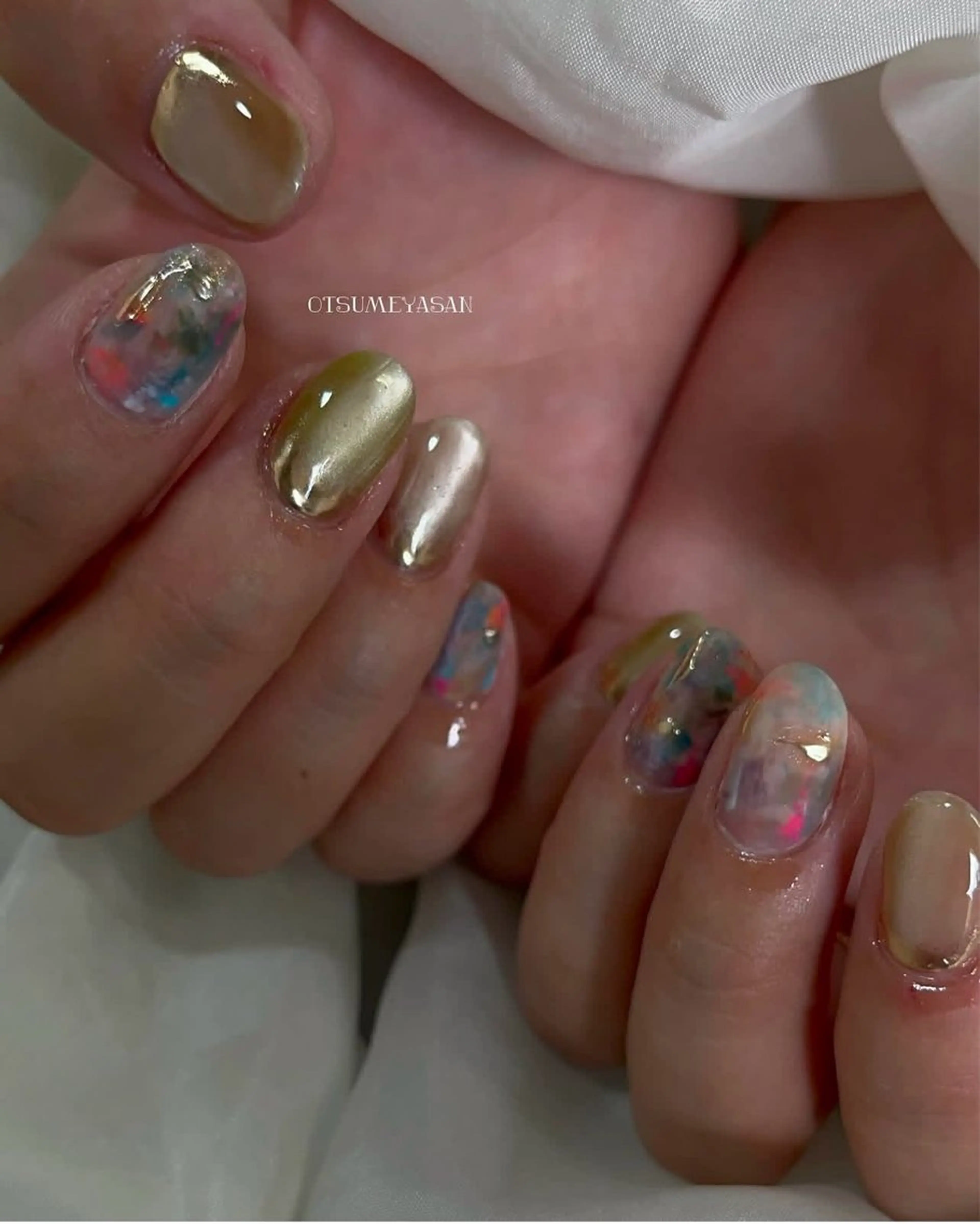 ネイル マグネットネイル マットネイル ニュアンスネイル 冬ネイル otsumeyasan所属・わたなべ ちかのネイルデザイン