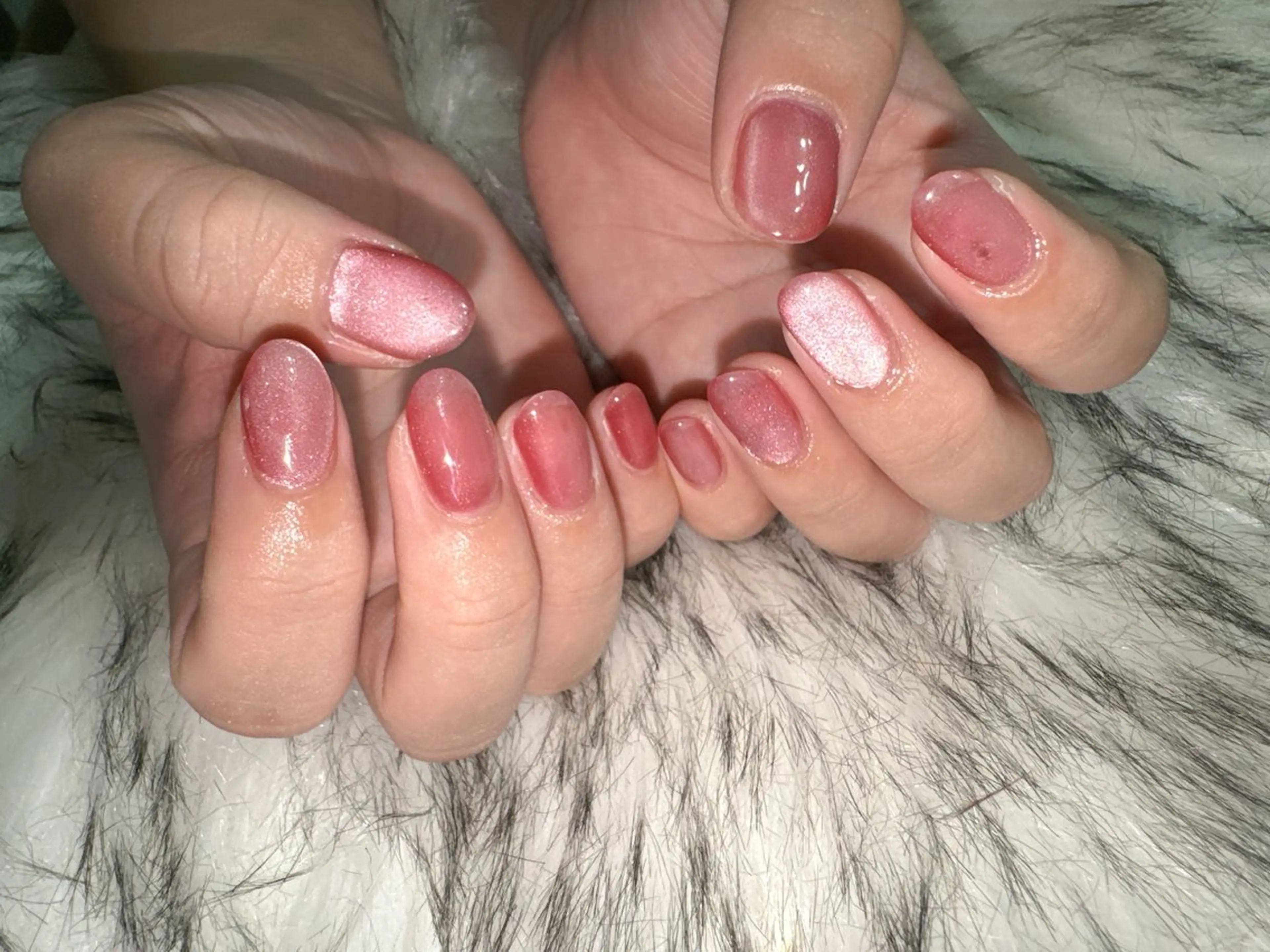 ネイル オーロラネイル フットネイル フレンチネイル ジェルネイル マグネットネイル ハンドネイル kikinail 溝の口のネイルデザイン