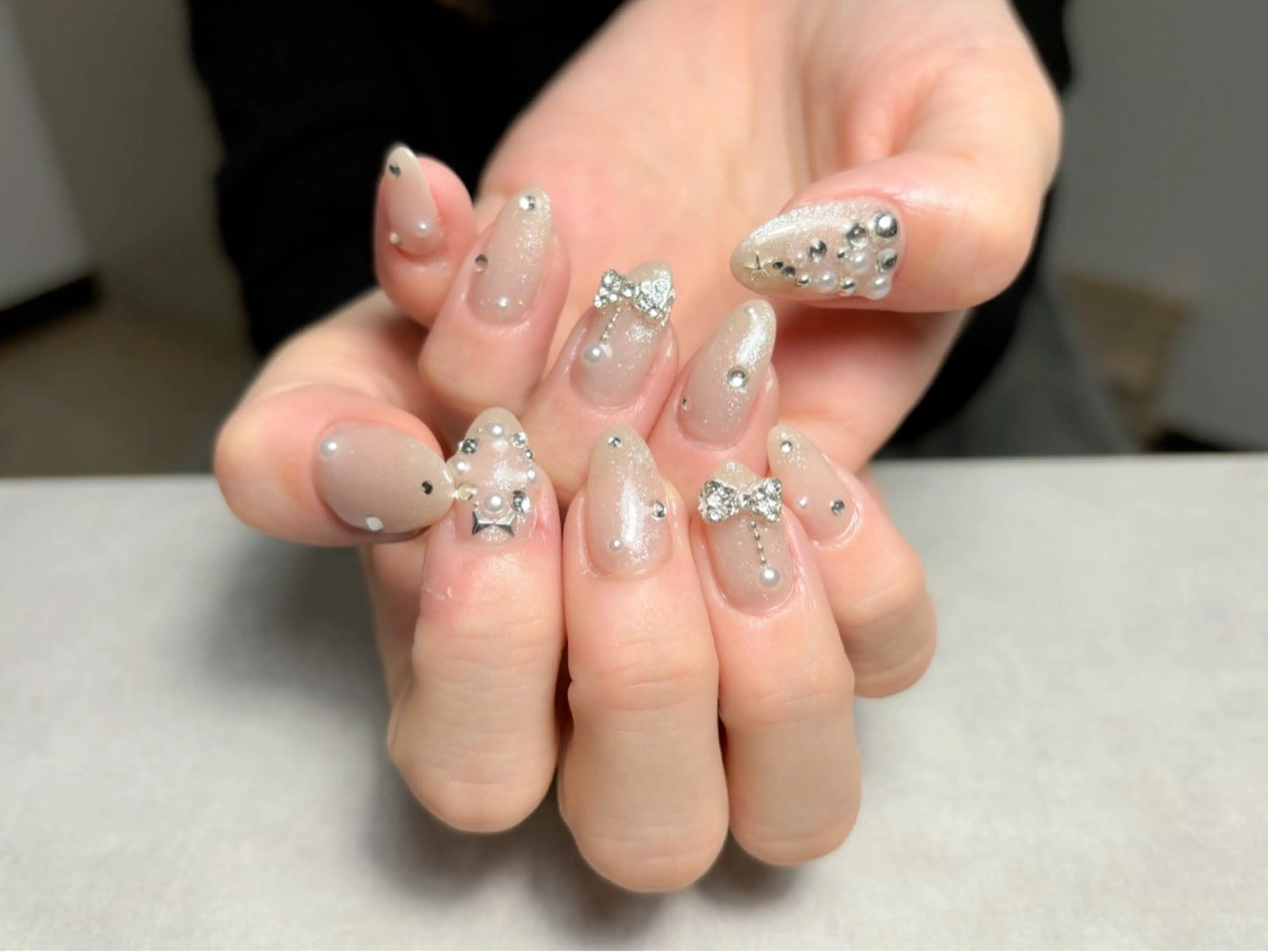 ネイル アートネイル ジェルネイル 持ち込み パラジェル 冬ネイル ハンドネイル BEAUTY SALON yc.hacci所属・SALON yc.hacciのマツエク・マツパデザイン