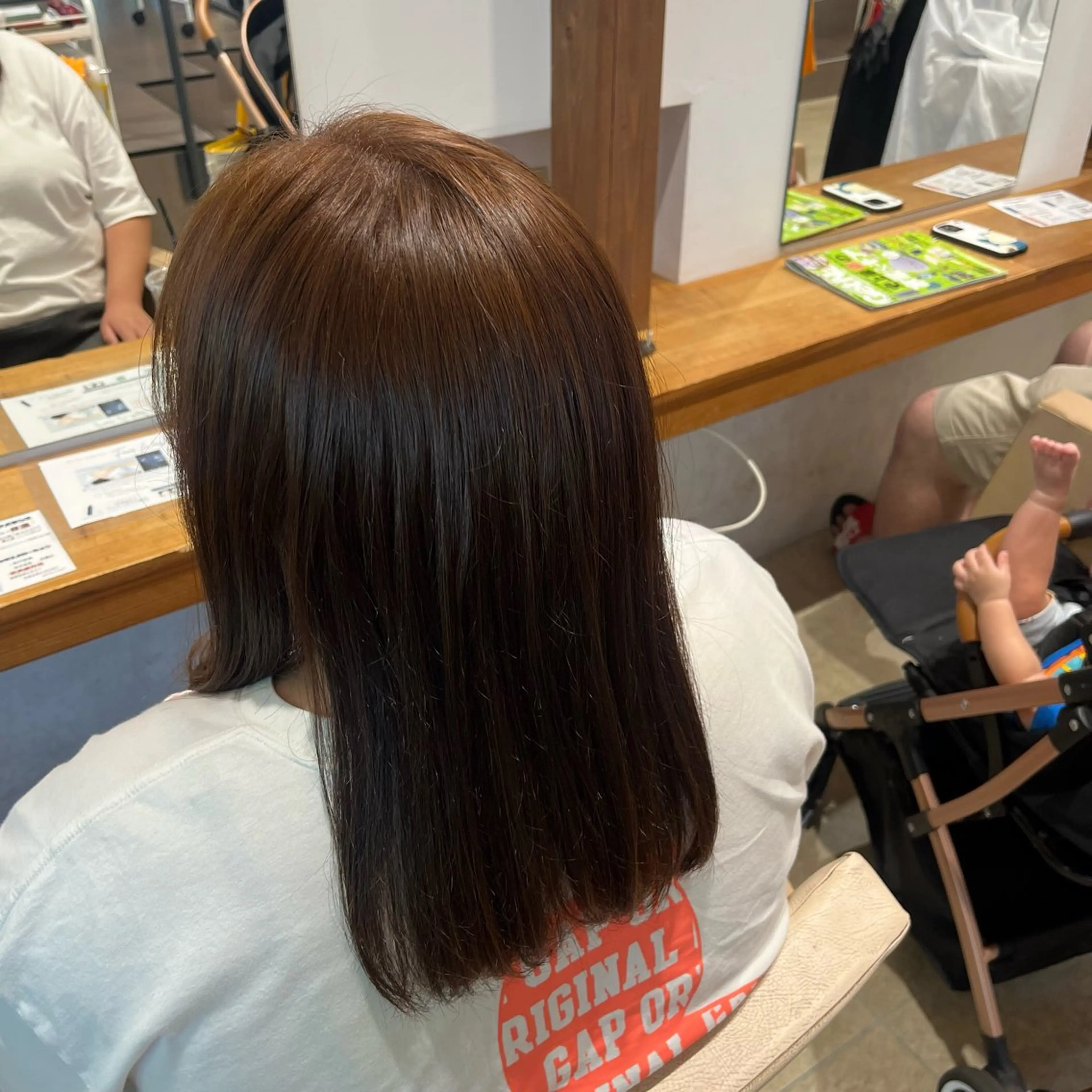 セミロング カラー ブラウンカラー 髪質改善カラー 貝本 遥那 🧸⸝⋆*のヘアスタイル