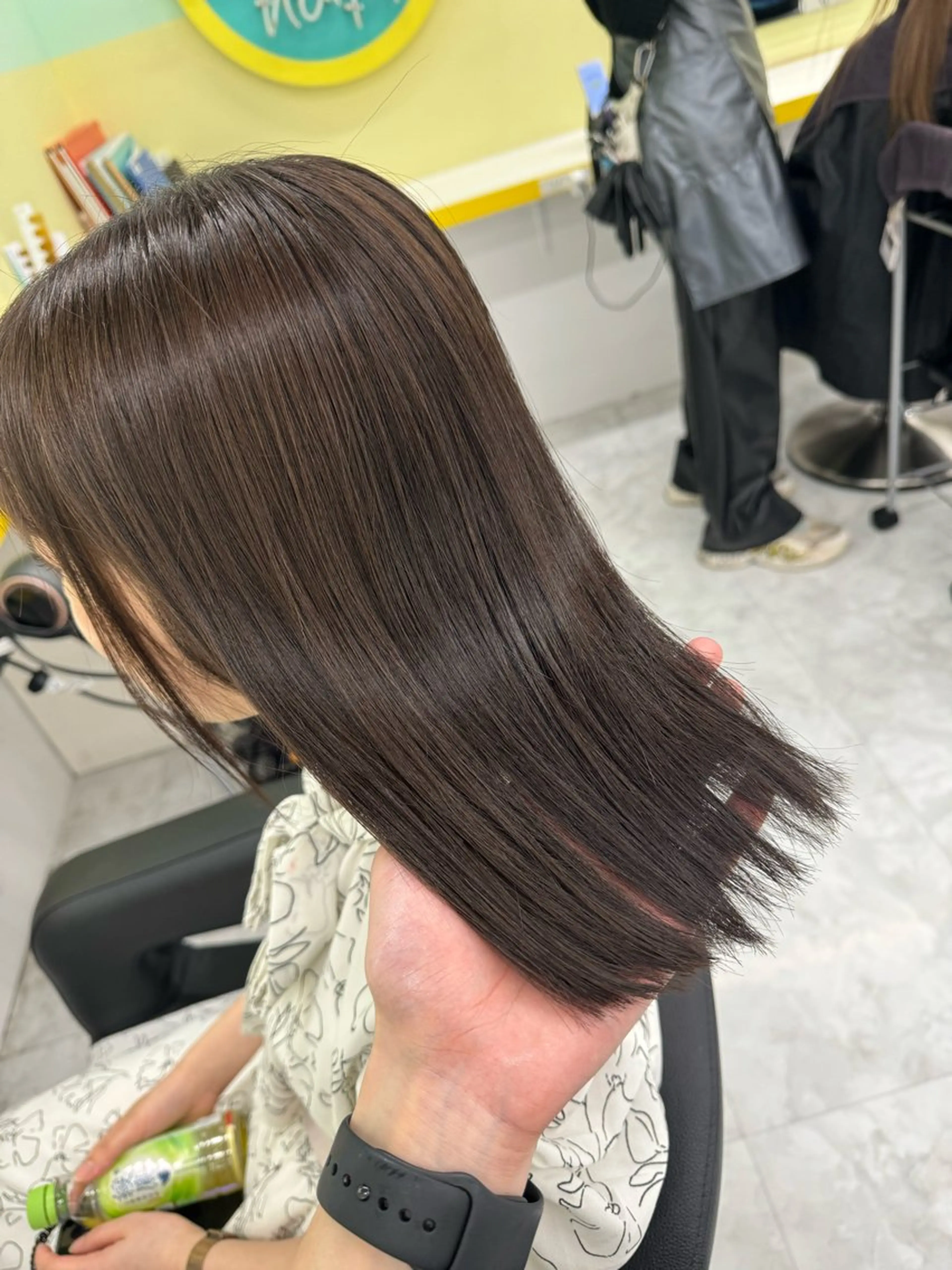 ミディアム カラー ヘアアレンジ ヘアカラー トリートメント ヘアセット ☁️トレンド✖️ 透明感☁️りくのヘアスタイル