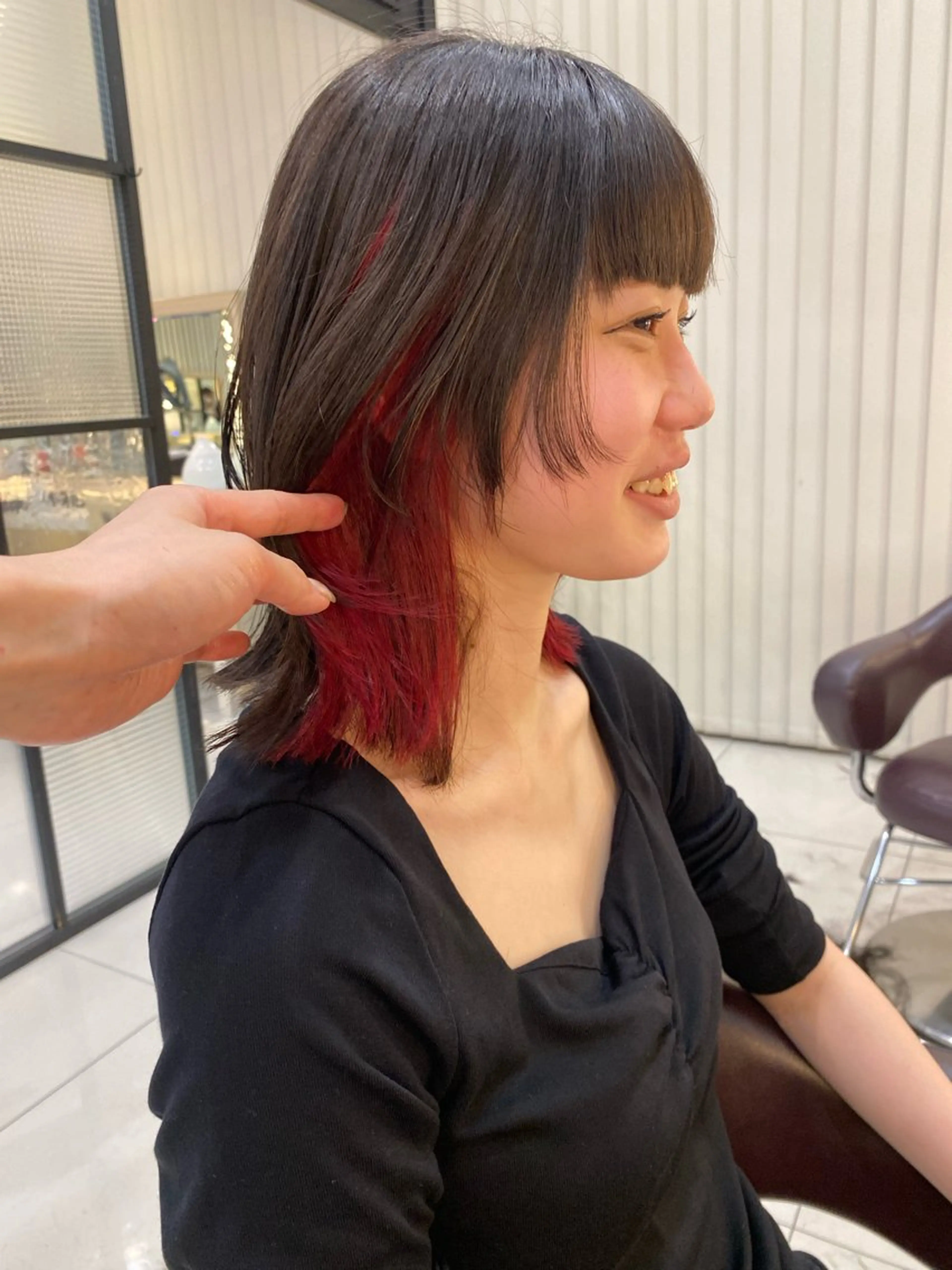 ミディアム カラー riho/ブリーチ/ デザインカラー/辻堂のヘアスタイル