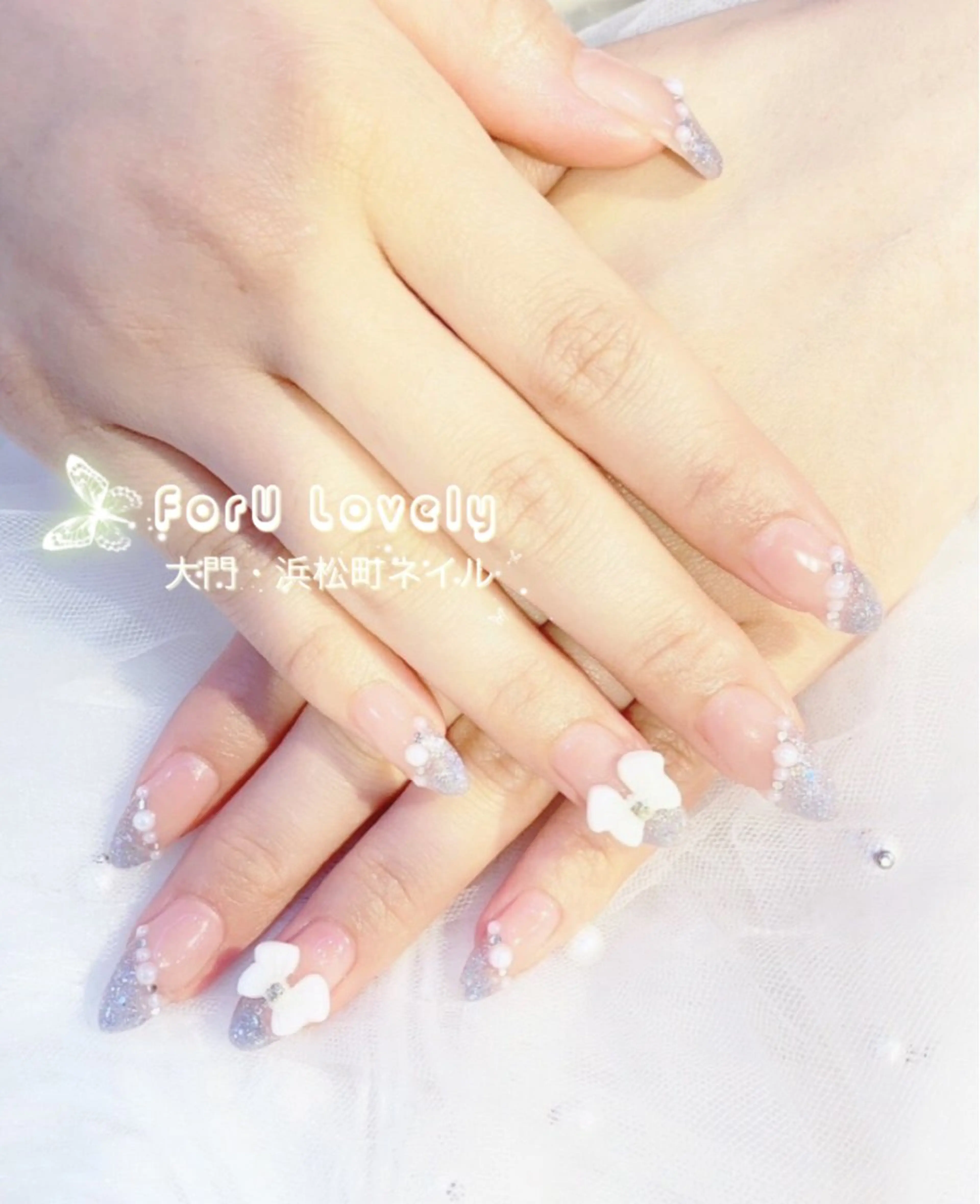 ネイル 桜ネイル フットネイル フレンチネイル ジェルネイル ハート 大門浜松町 ネイルのネイルデザイン
