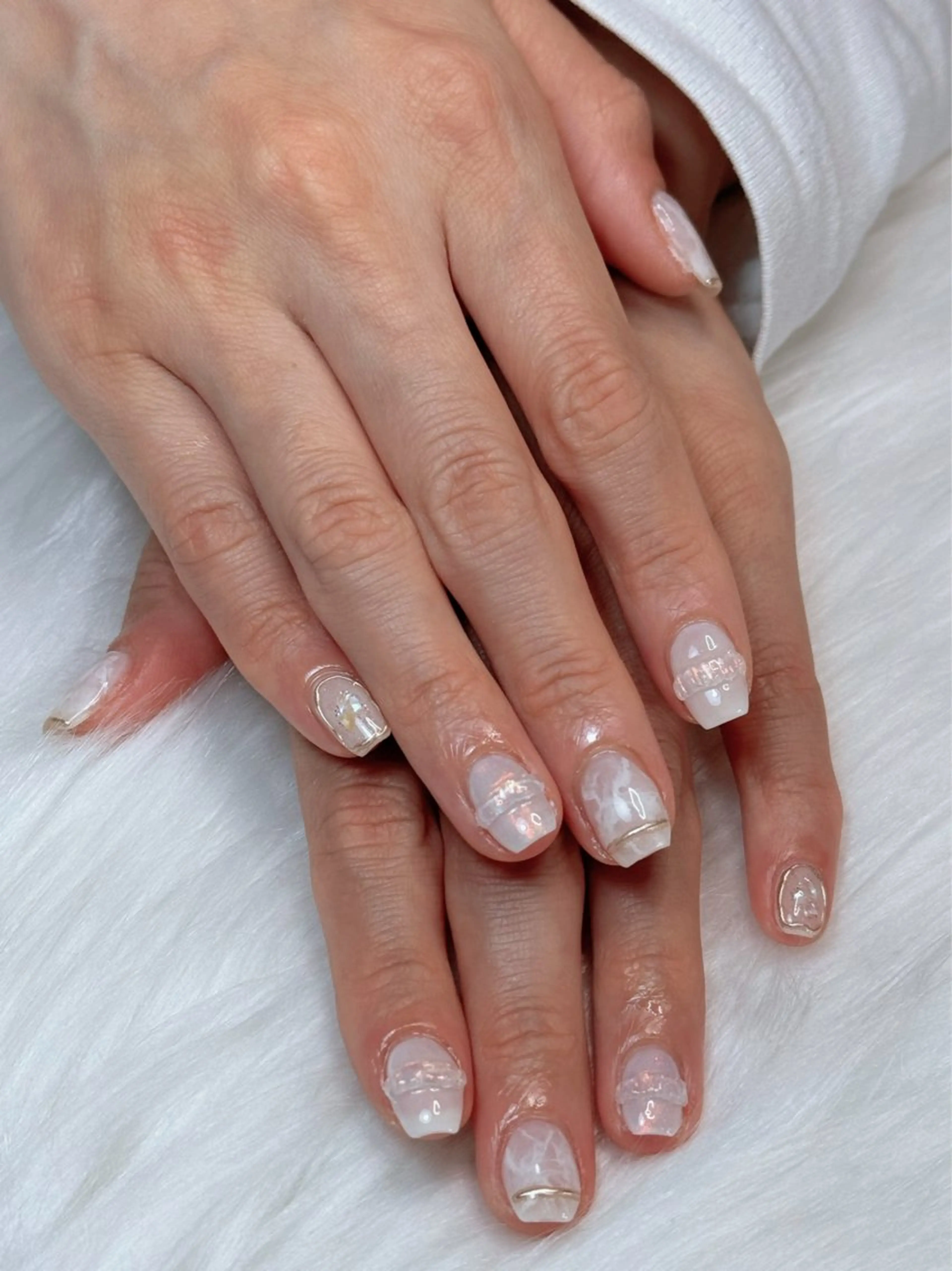 ネイル ジェルネイル ロングネイル マグネットネイル パラジェル 夏ネイル nail sideraのネイルデザイン