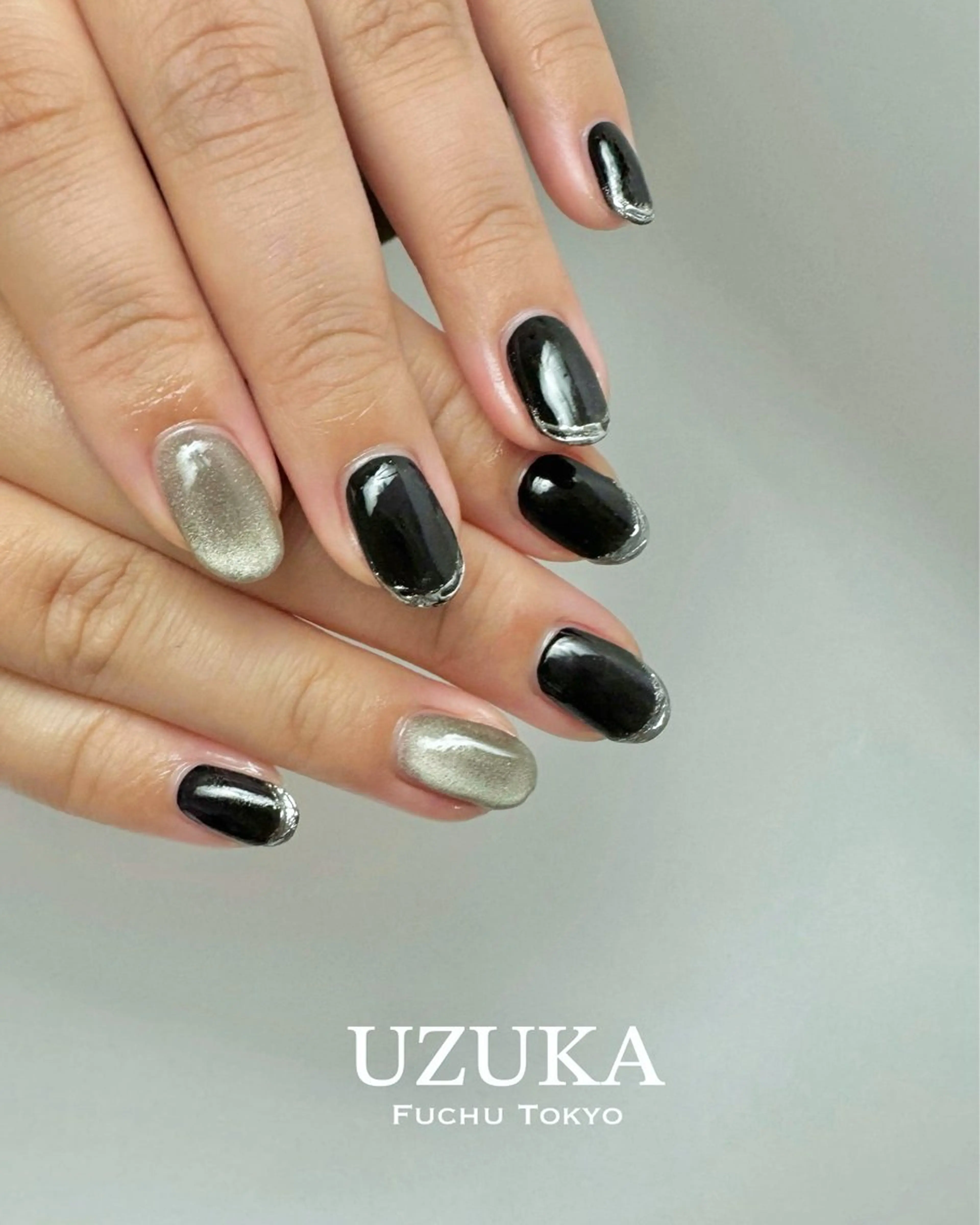 ネイル フレンチネイル ミラーネイル 【 enn 】 Uzuka Yukaのネイルデザイン