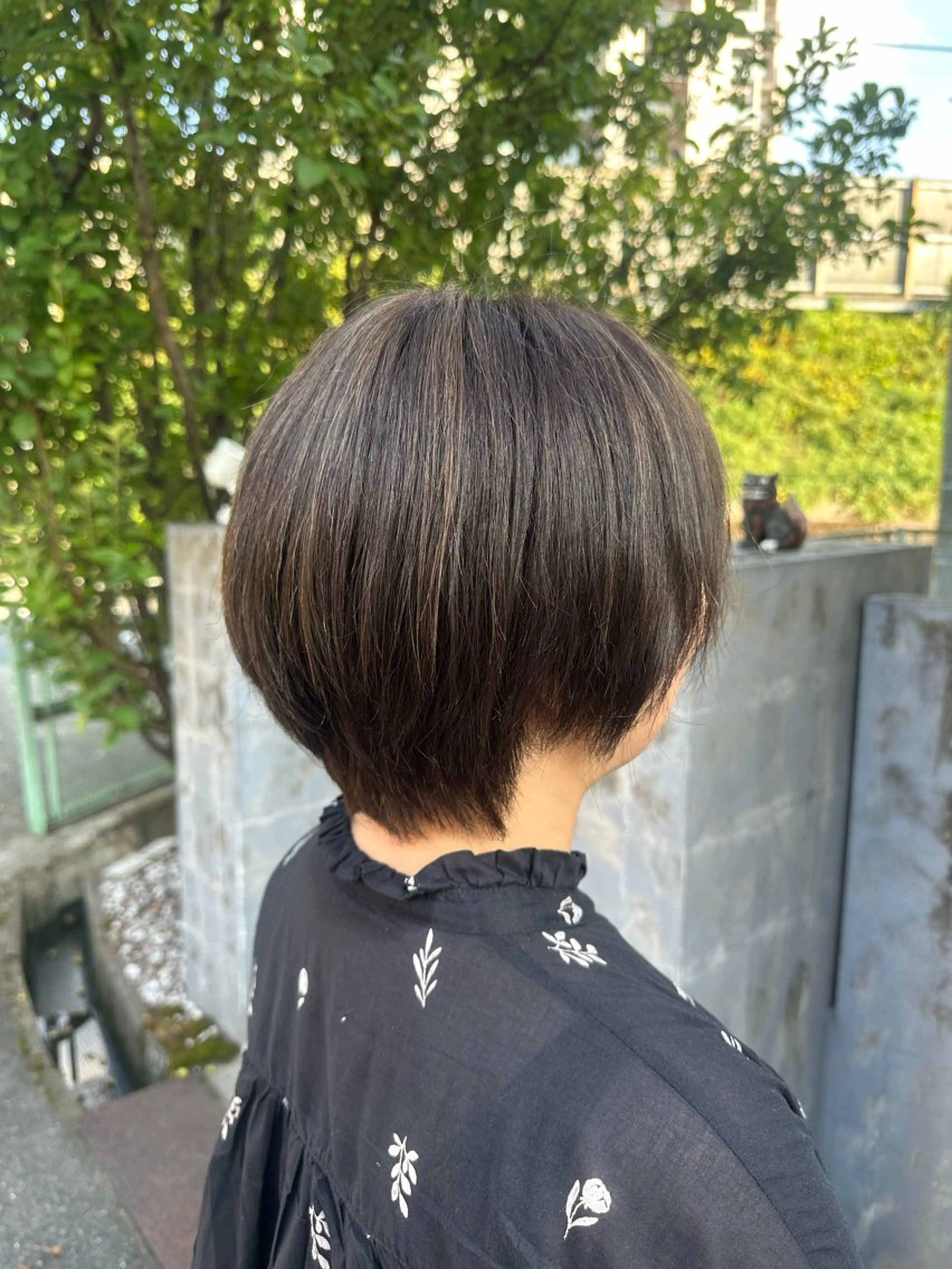 ショート カラー ハイライトカラー ハイライト ヘアカラー 安達 望のヘアスタイル